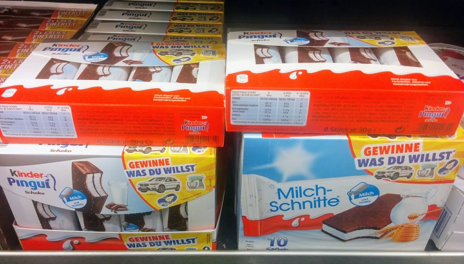 Ferrero kinder Pingui und Milchschnitte