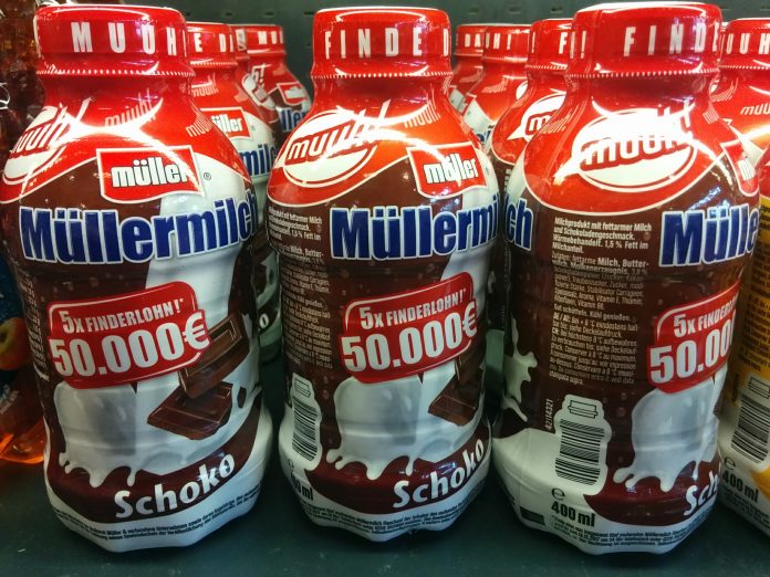 Muhende Müllermilch Flasche Muhende Müllermilch Flasche