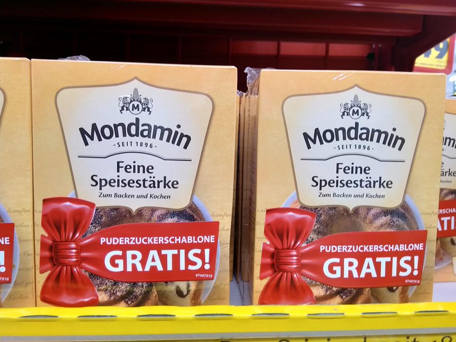 Mondamin Feine Speisestärke - Puderzuckerschablone Mondamin Feine Speisestärke - Puderzuckerschablone