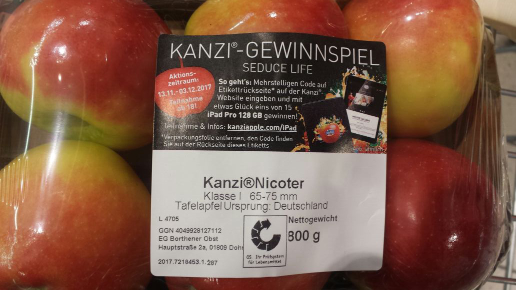 Kanzi Nicoter Apfel
