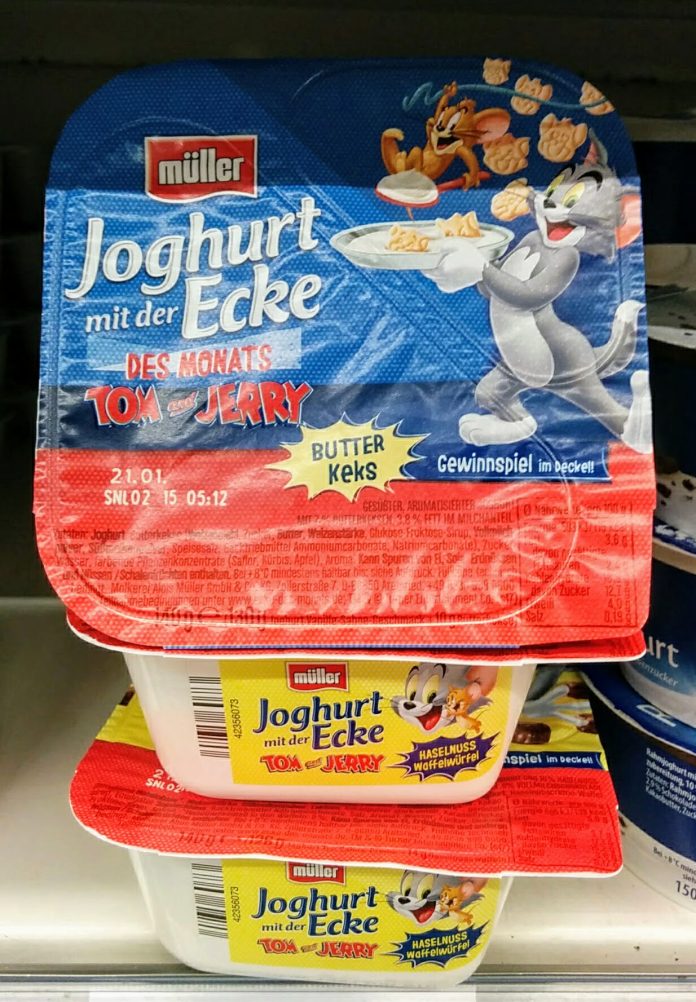 Müller Joghurt mit der Ecke - Tom und Jerry Müller Joghurt mit der Ecke - Tom und Jerry