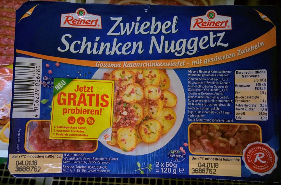 Reinert Zwiebel Schinken Nuggetz