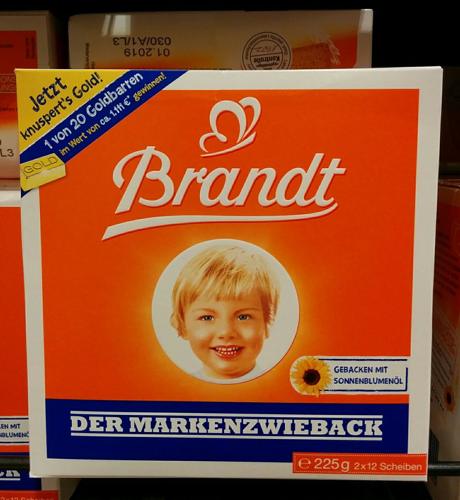 Brandt Markenzwieback - Goldbarren
