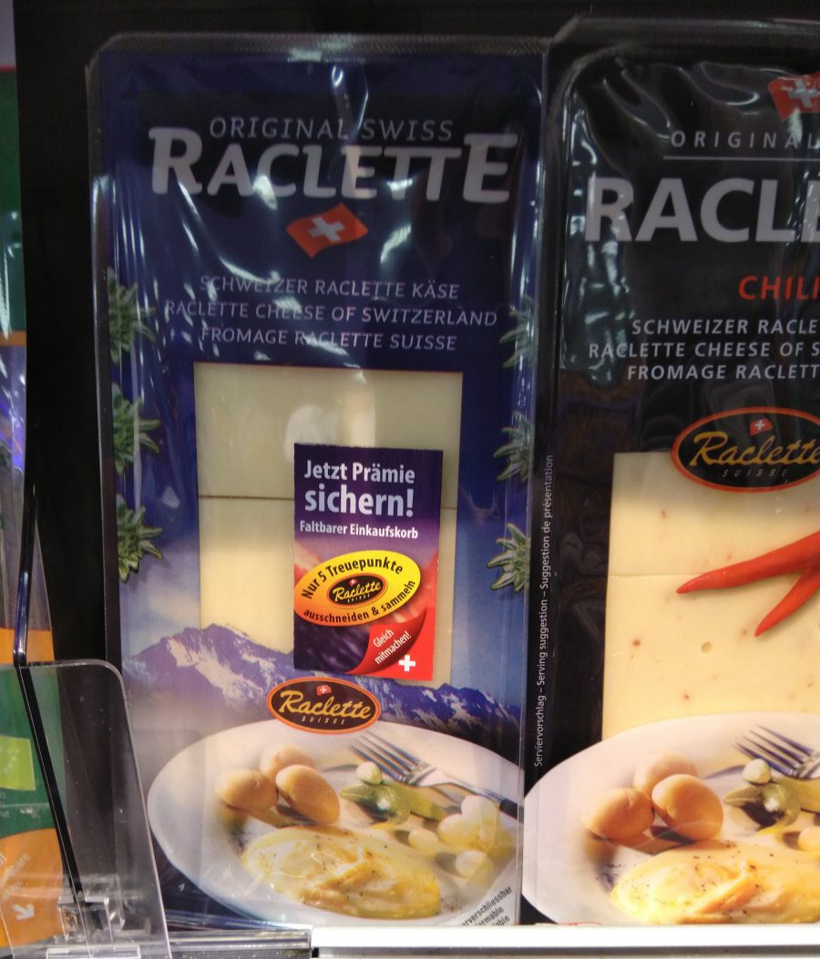 Raclette Suisse-Einkaufskorb