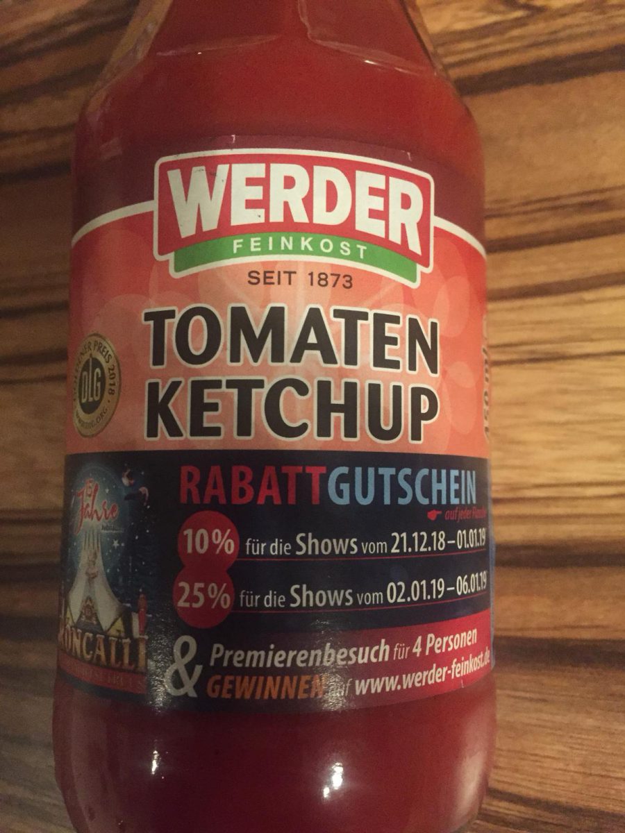 Werder Feinkost Tomaten Ketchup Werder Feinkost Tomaten Ketchup