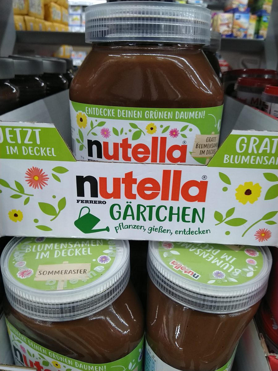 Nutella Gärtchen Blumensamen