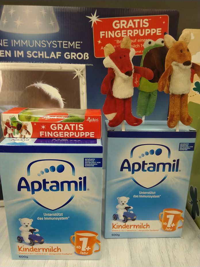 Aptamil Kindermilch - Sigikid Fingerpuppen Aptamil Kindermilch - Sigikid Fingerpuppen