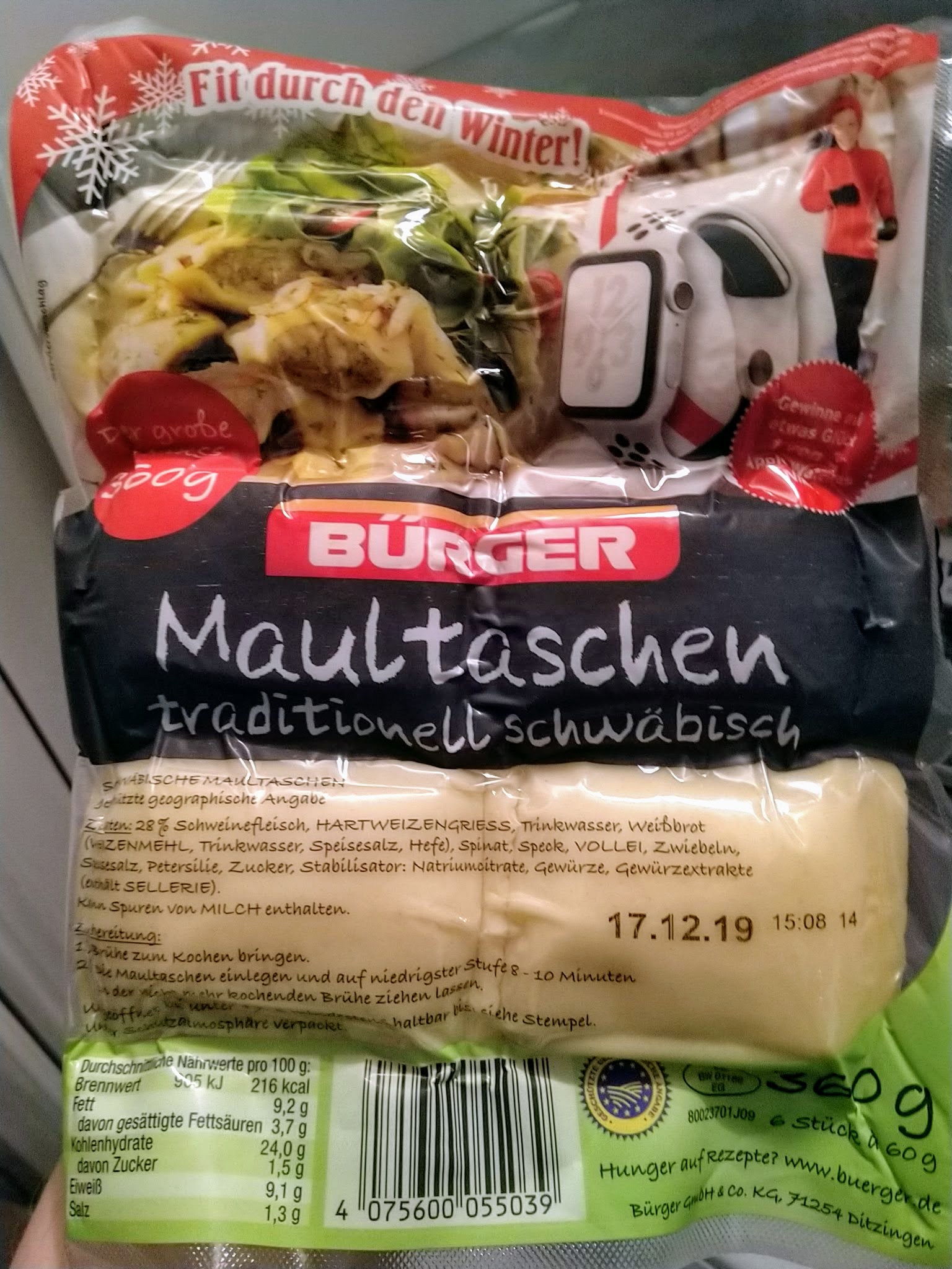 Bürger Maultaschen Apple Watch