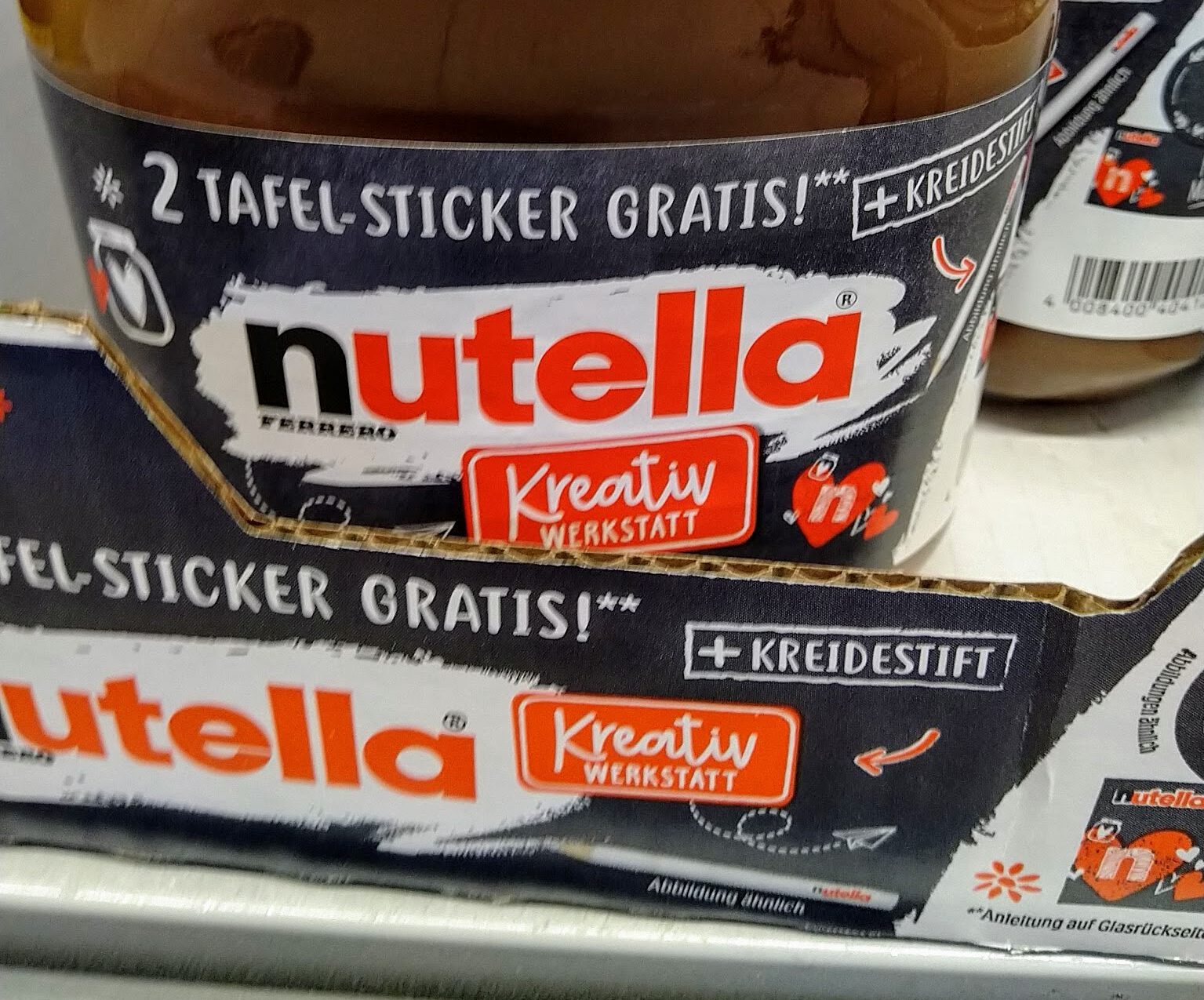 Nutella Kreativwerkstatt - Tafelsticker Kreidestift gratis