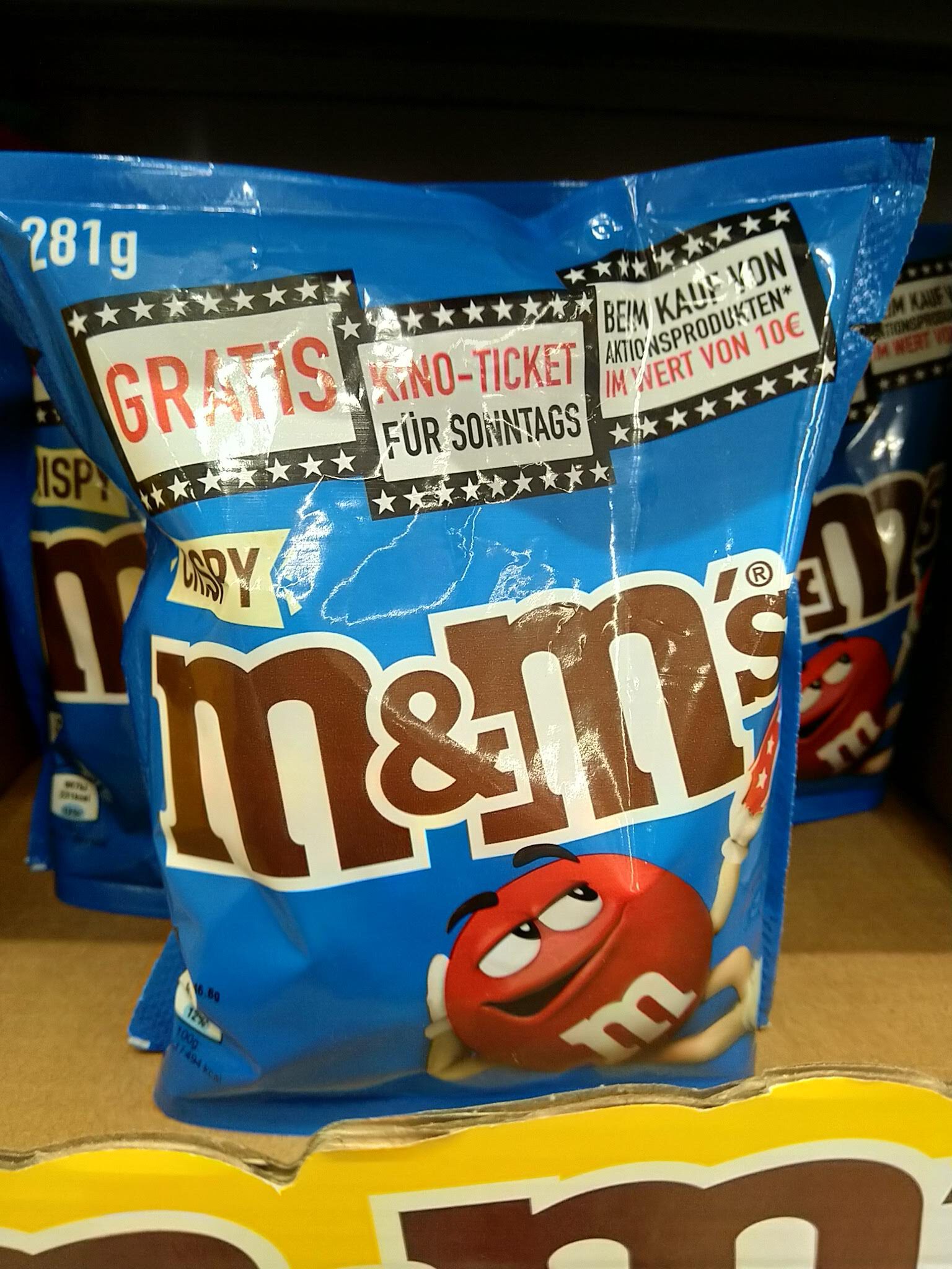 M&Ms, Maltesers, Skittles: 10 Euro Kinorabatt als Cashback