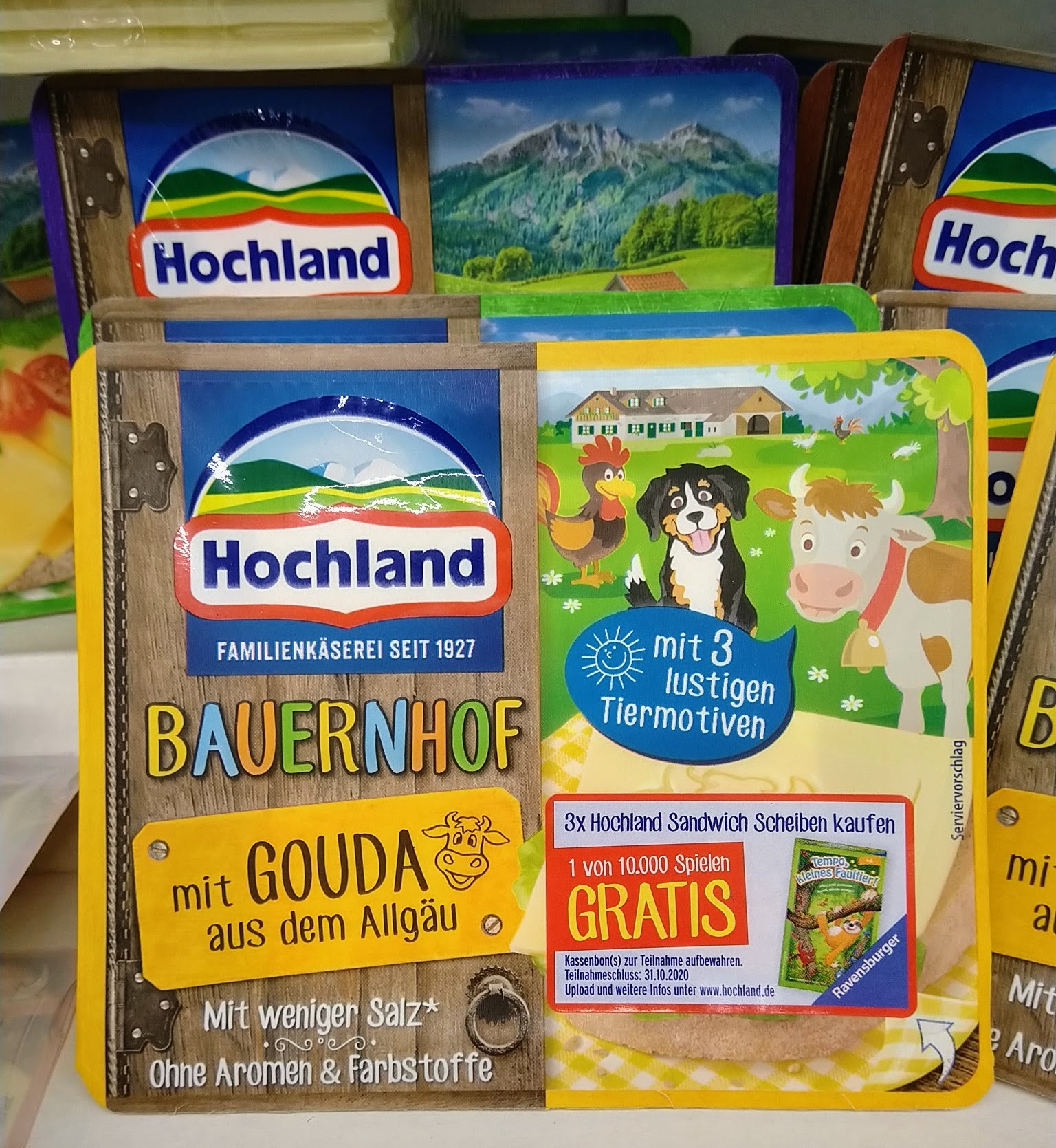 Hochland Sandwich Scheiben: Ravensburger Spiel gratis