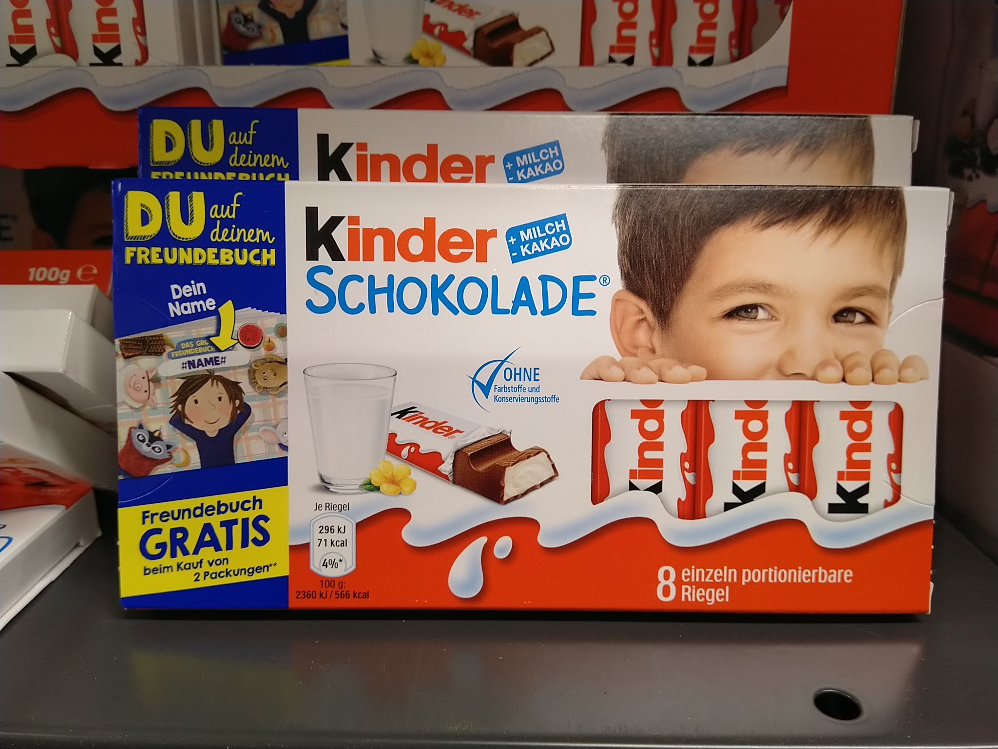 Kinderschokolade: Freundebuch gratis