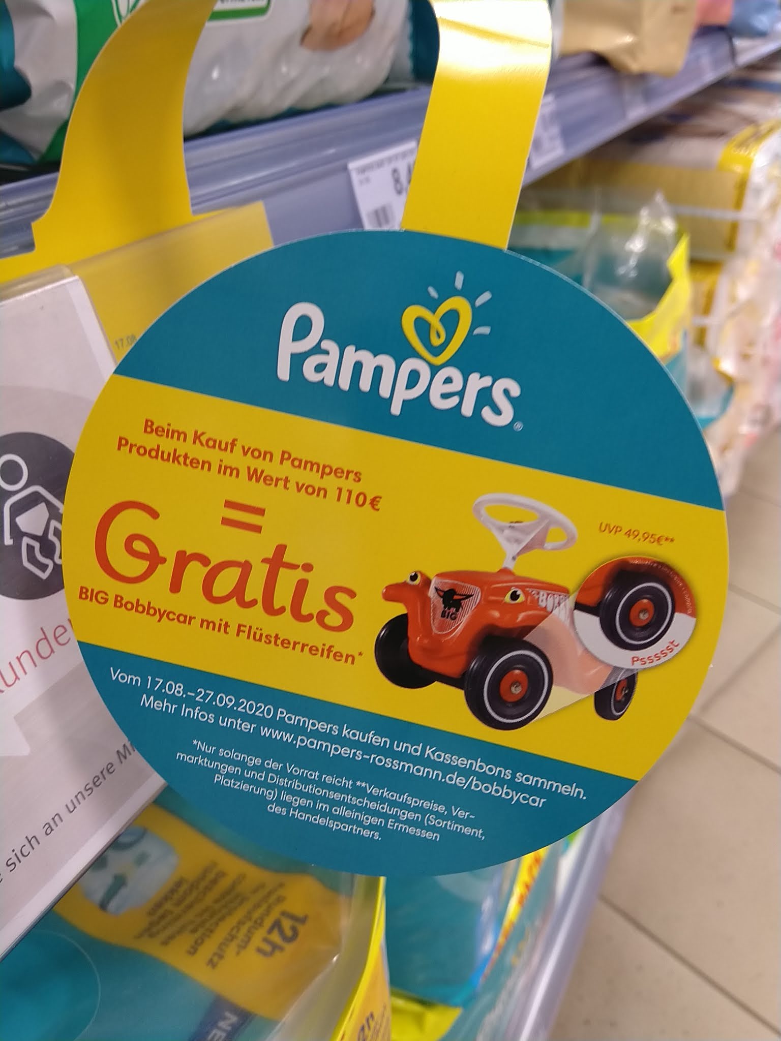 Pampers bei Rossmann - Big Bobbycar gratis