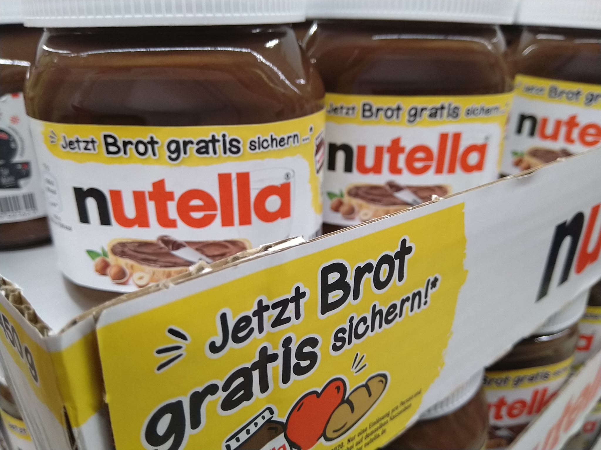 Nutella - gratis Brot sichern