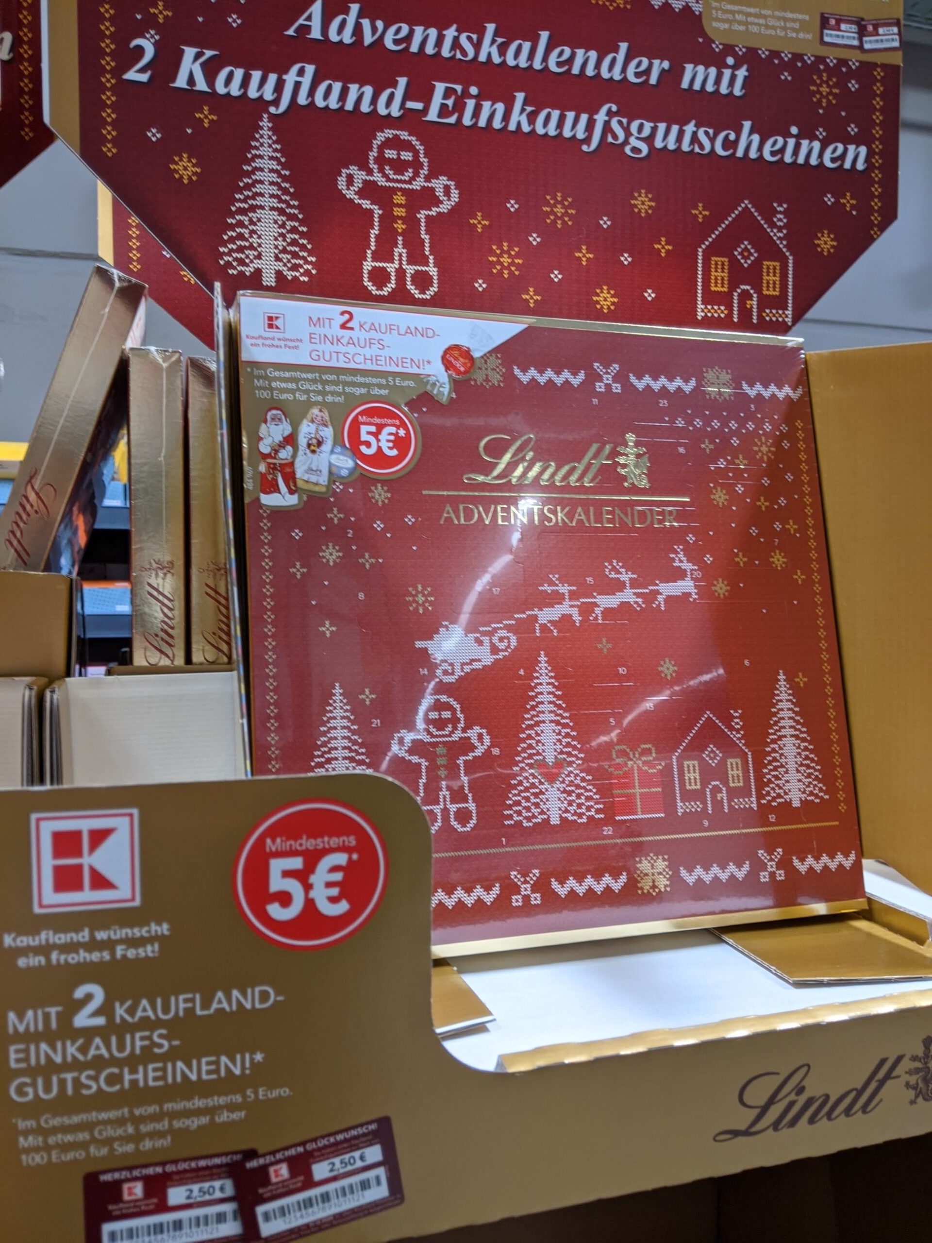 Lindt Adventskalender - Kaufland-Einkaufsgutschein gewinnen