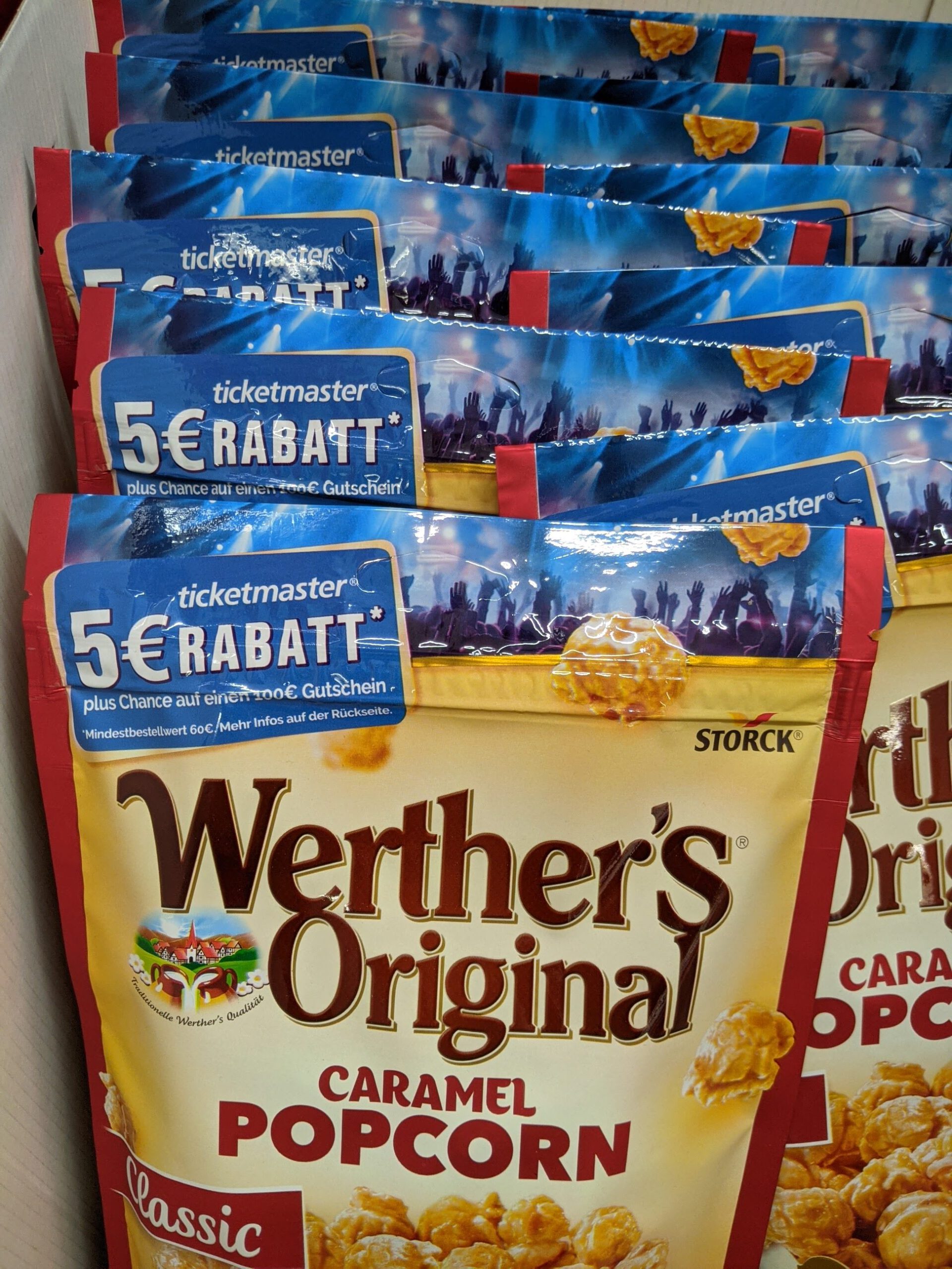 Werthers Original Caramel Popcorn: 5-Euro-Rabatt für Ticketmaster