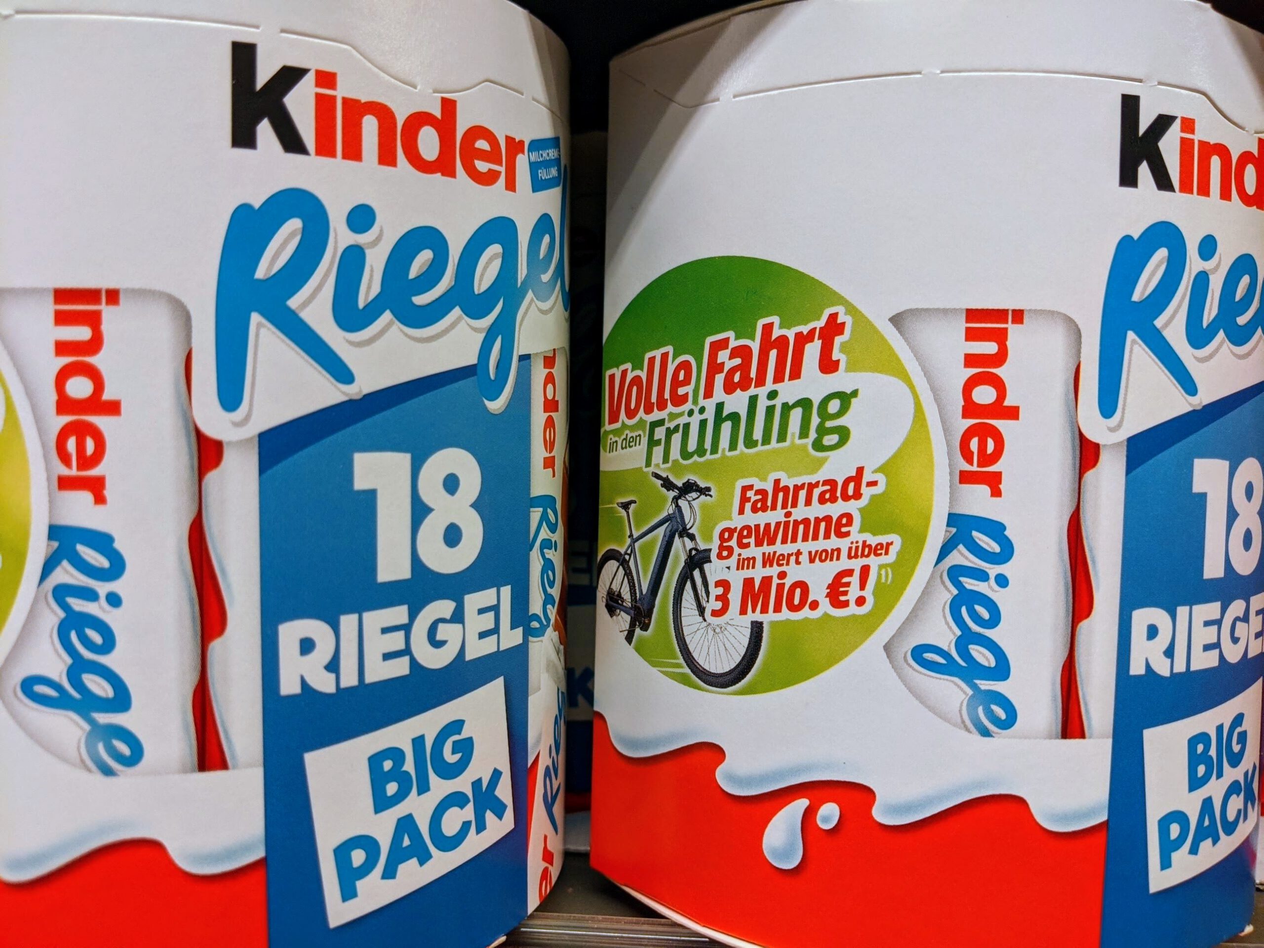 Ferrero Volle Fahrt in den Frühling Gewinnspiel: Fahrrad-Preise für 3 Mio € gewinnen mit Kinder, Hanuta und Duplo