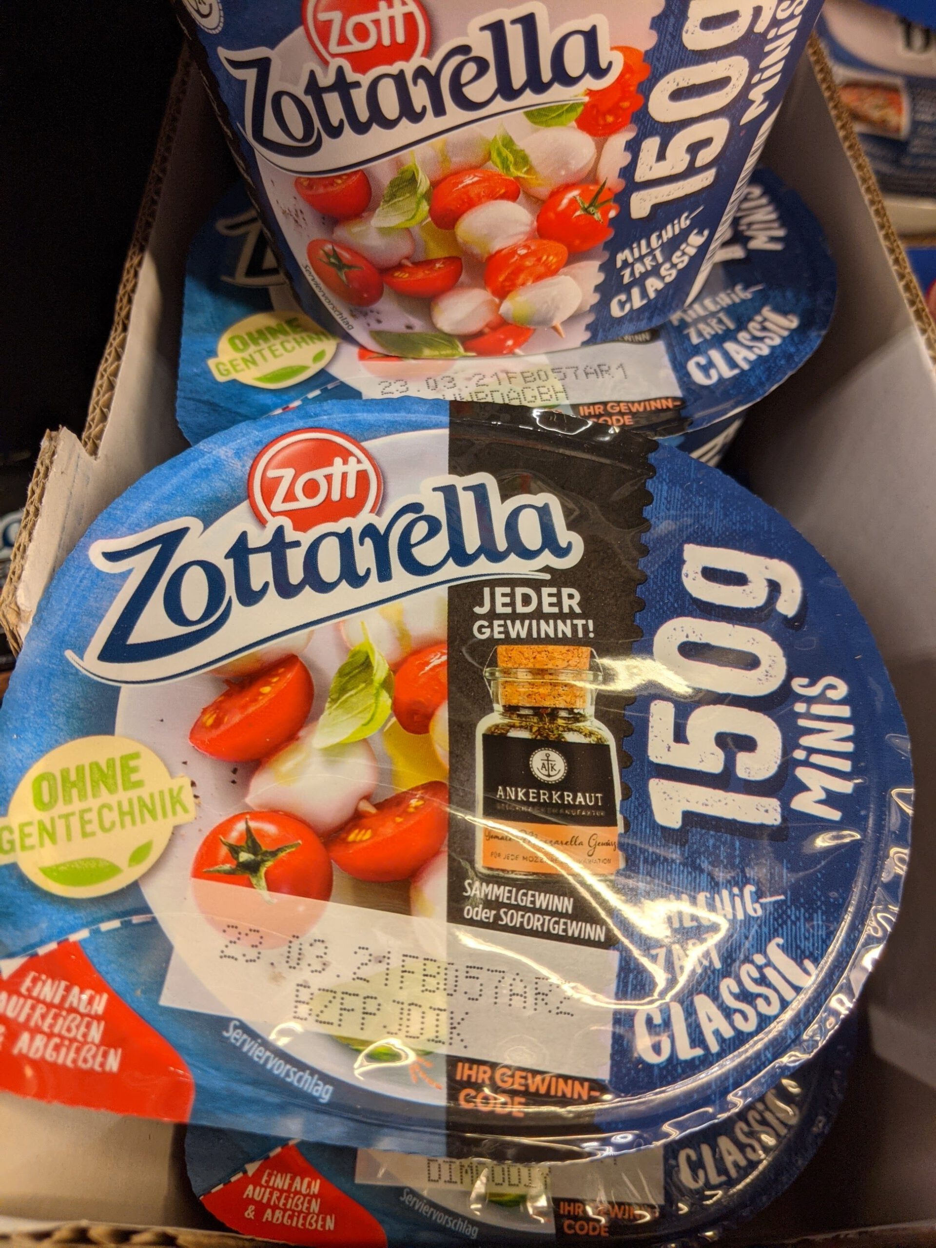 Zottarella: Ankerkraut-Gewinnspiel - Sammelgewinn oder Sofortgewinn?