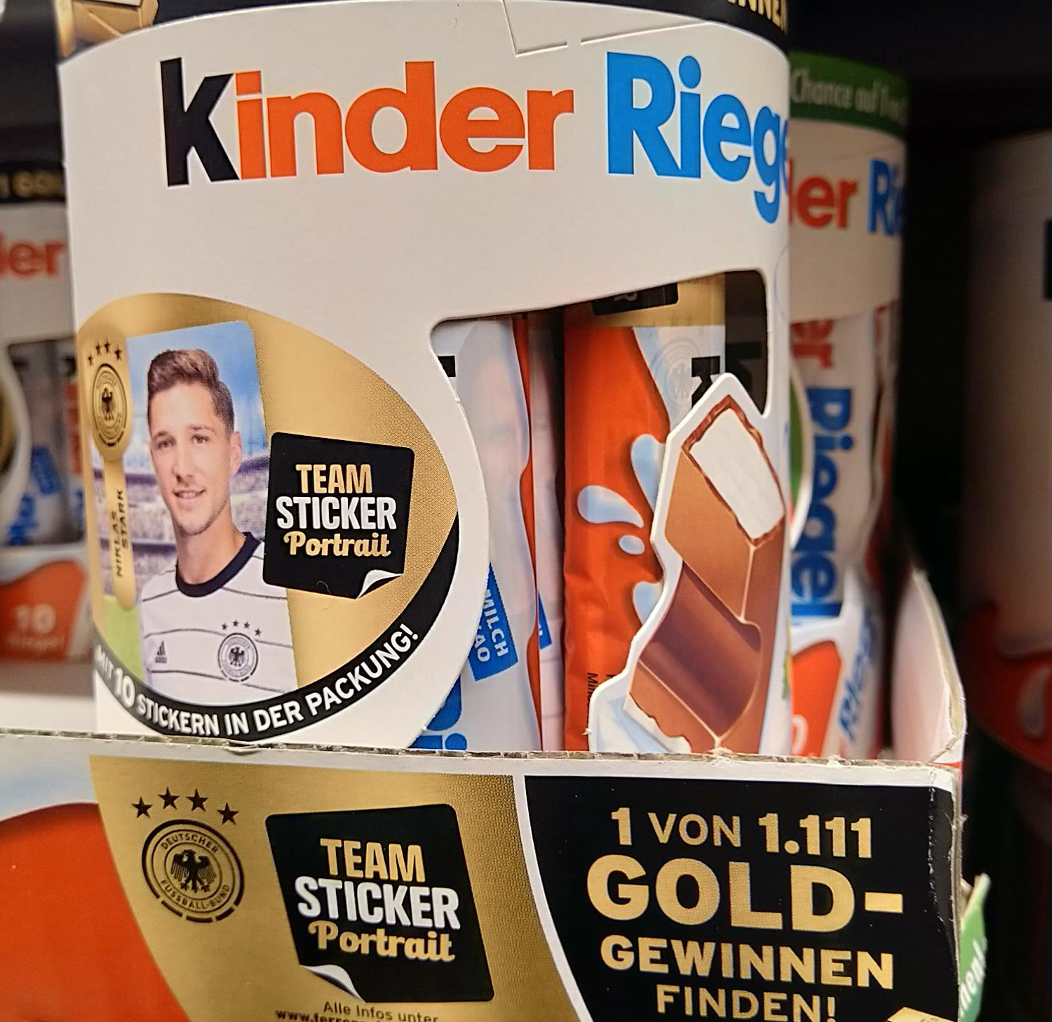 Ferrero Teamsticker Sammel-Aktion: Goldgewinne finden