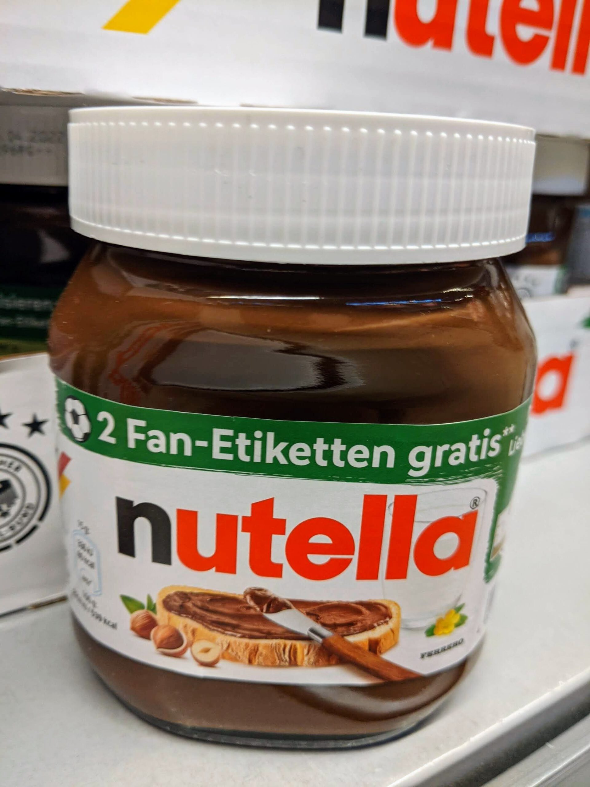 Nutella: Code eingeben, zwei Fan-Etiketten gratis erhalten