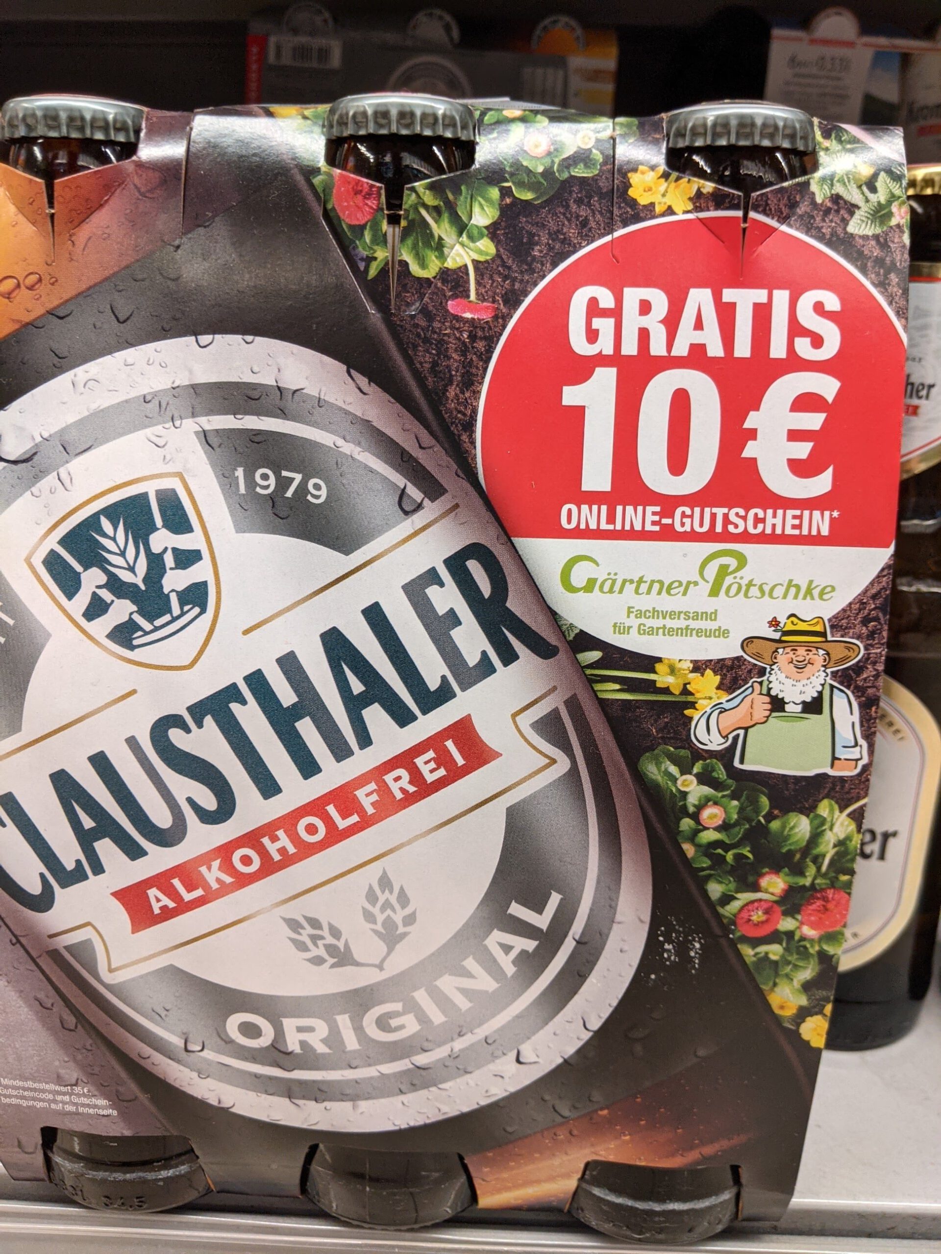 Clausthaler: 10 Euro Gutschein Code für Gärtner Pötschke gratis