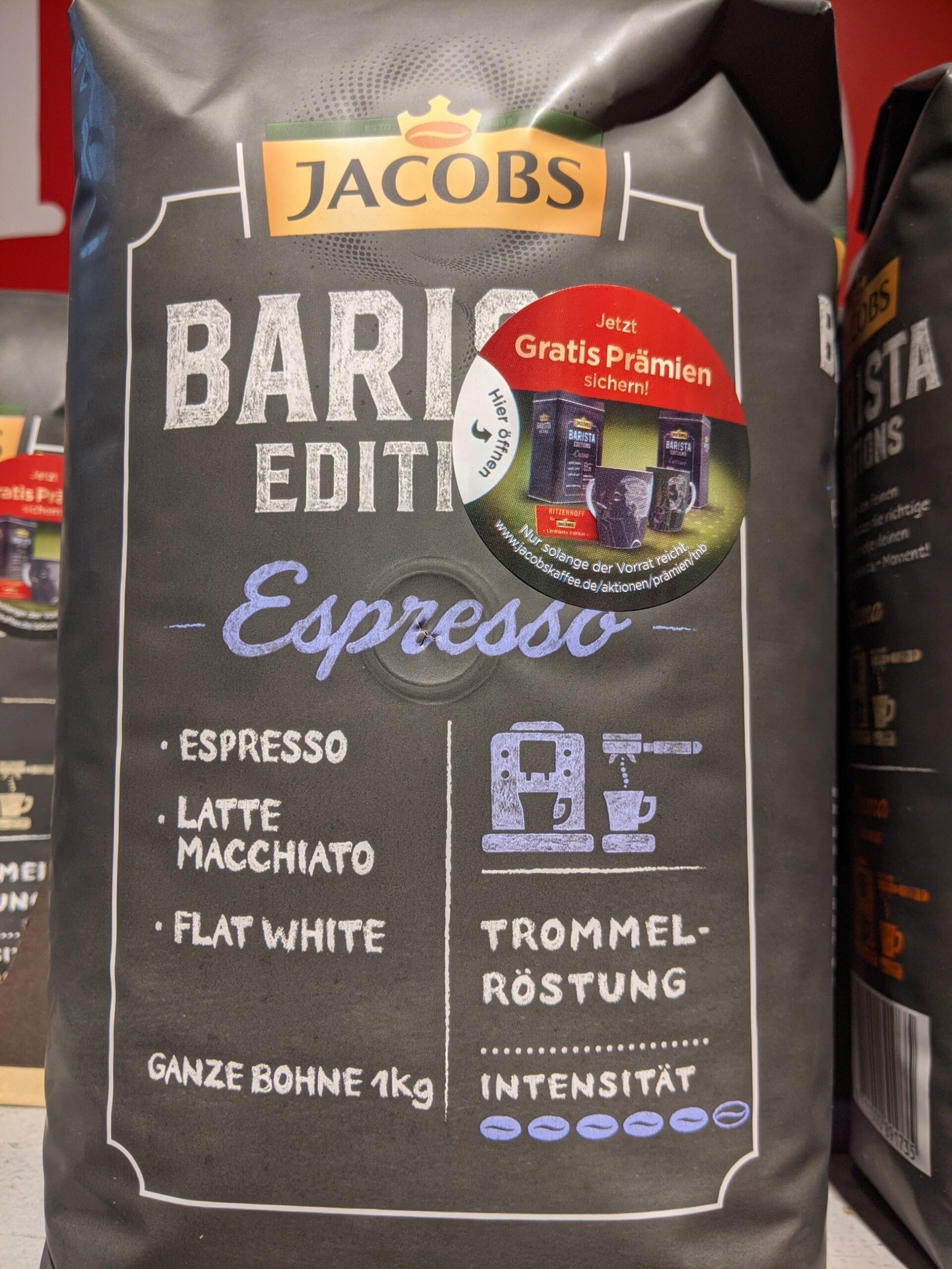 Jacobs Kaffee Barista Editions Gratis Prämie - Code eingeben, Kaffeebecher oder Aufbewahrungsdose