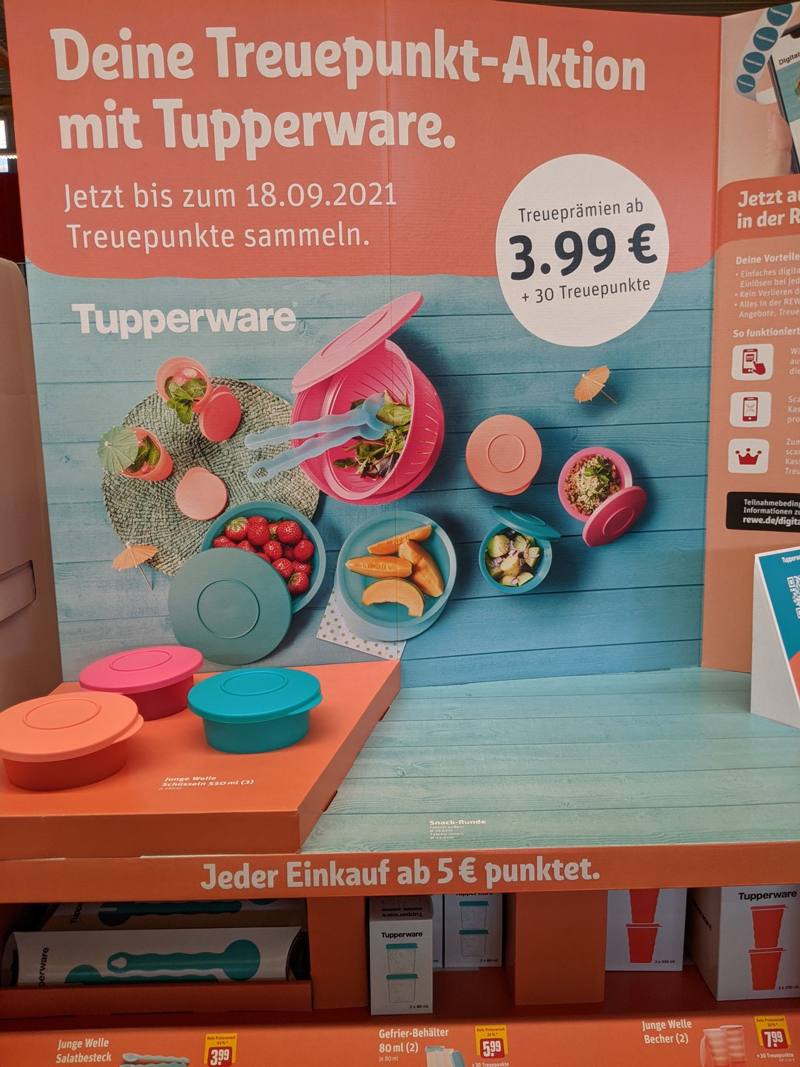 Rewe: Tupperware Treuepunkt-Aktion