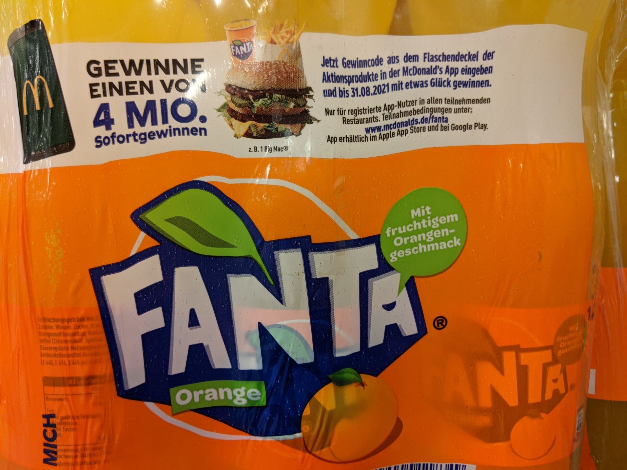 McDonalds Das große Flaschenüberraschen. Fanta, Mezzo Mix, Sprite kaufen, Code eingeben - vier Millionen Sofortgewinne