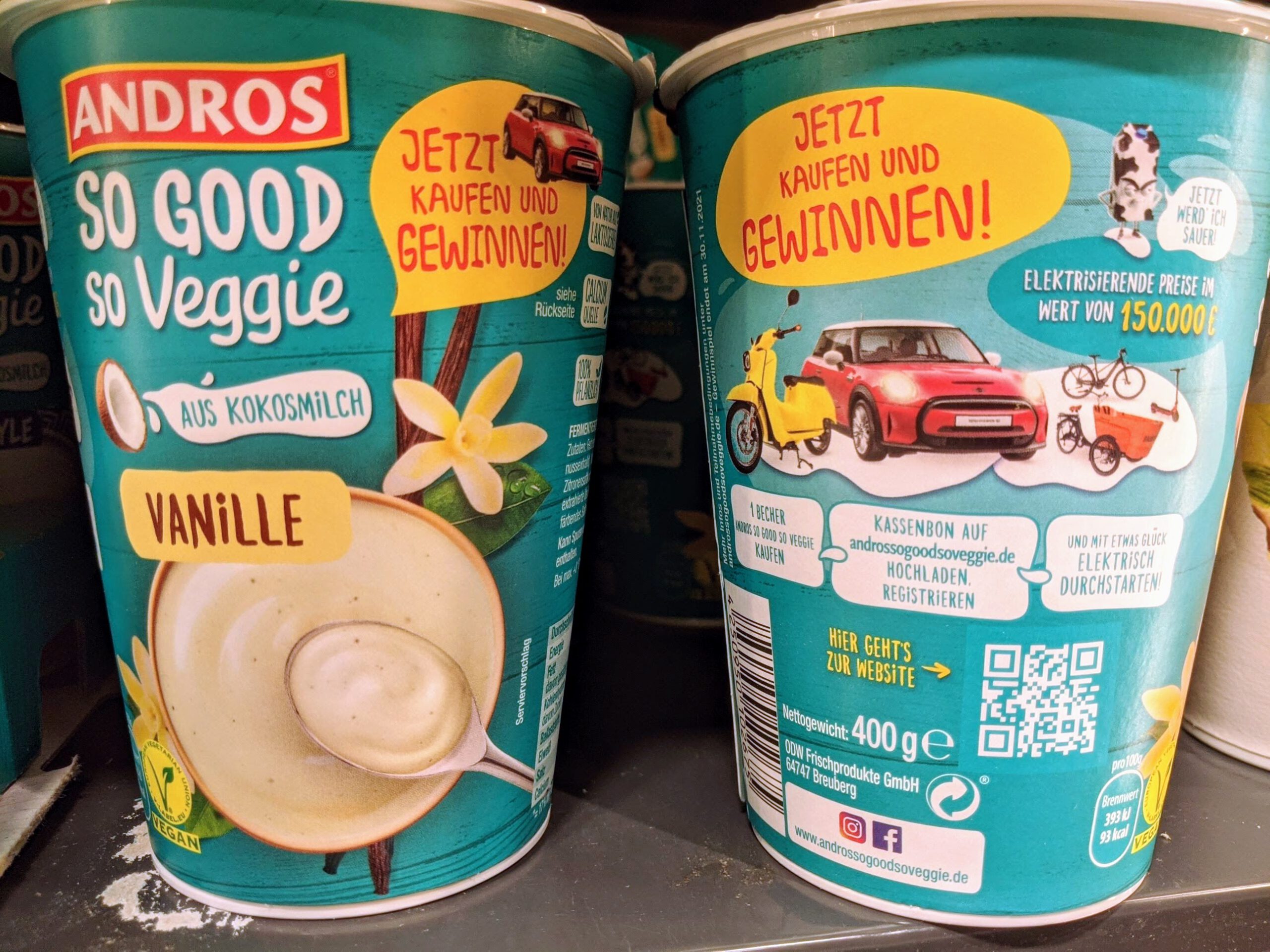 Andros So good so veggie Gewinnspiel: E-Mobility-Preise gewinnen - Kassenbon hochladeen