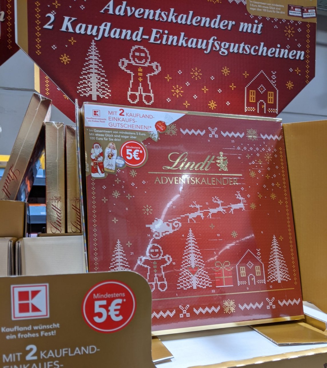 Lindt Adventskalender: 5 bis 100 Euro Kaufland-Gutschein gewinnen