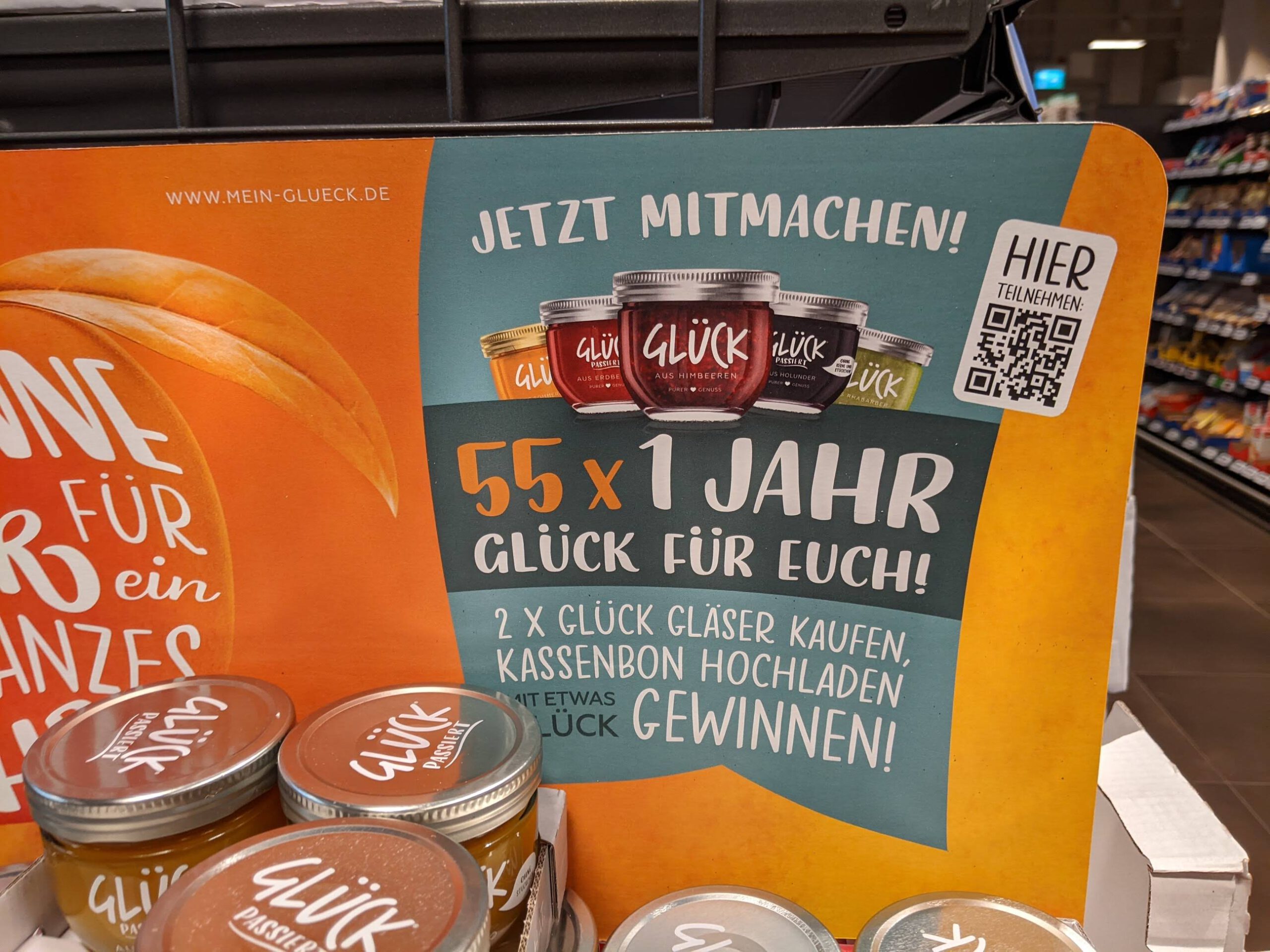 Glück Marmelade und Honig: 1 Jahr Glück gewinnen - Kassenbon hochladen