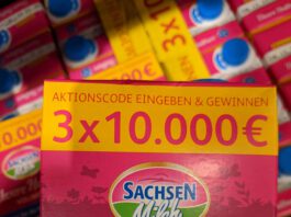 Sachsenmilch So schmeckt Zuhause. Aktionscode eingeben, 3x 10.000 Euro gewinnen