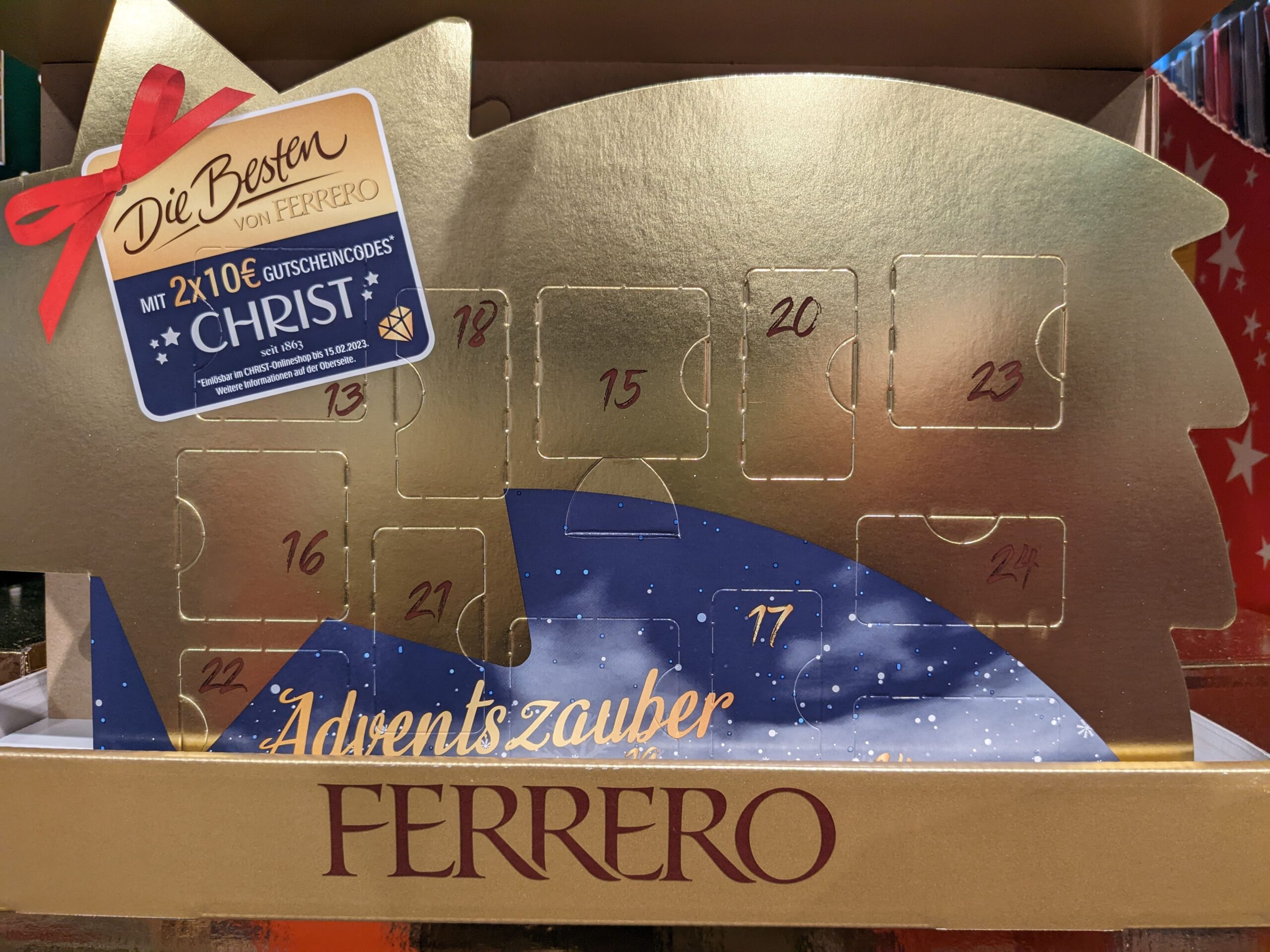 Die Besten von Ferrero Adventszauber: 2x 10 € Christ Rabattgutschein gratis - Code eingeben