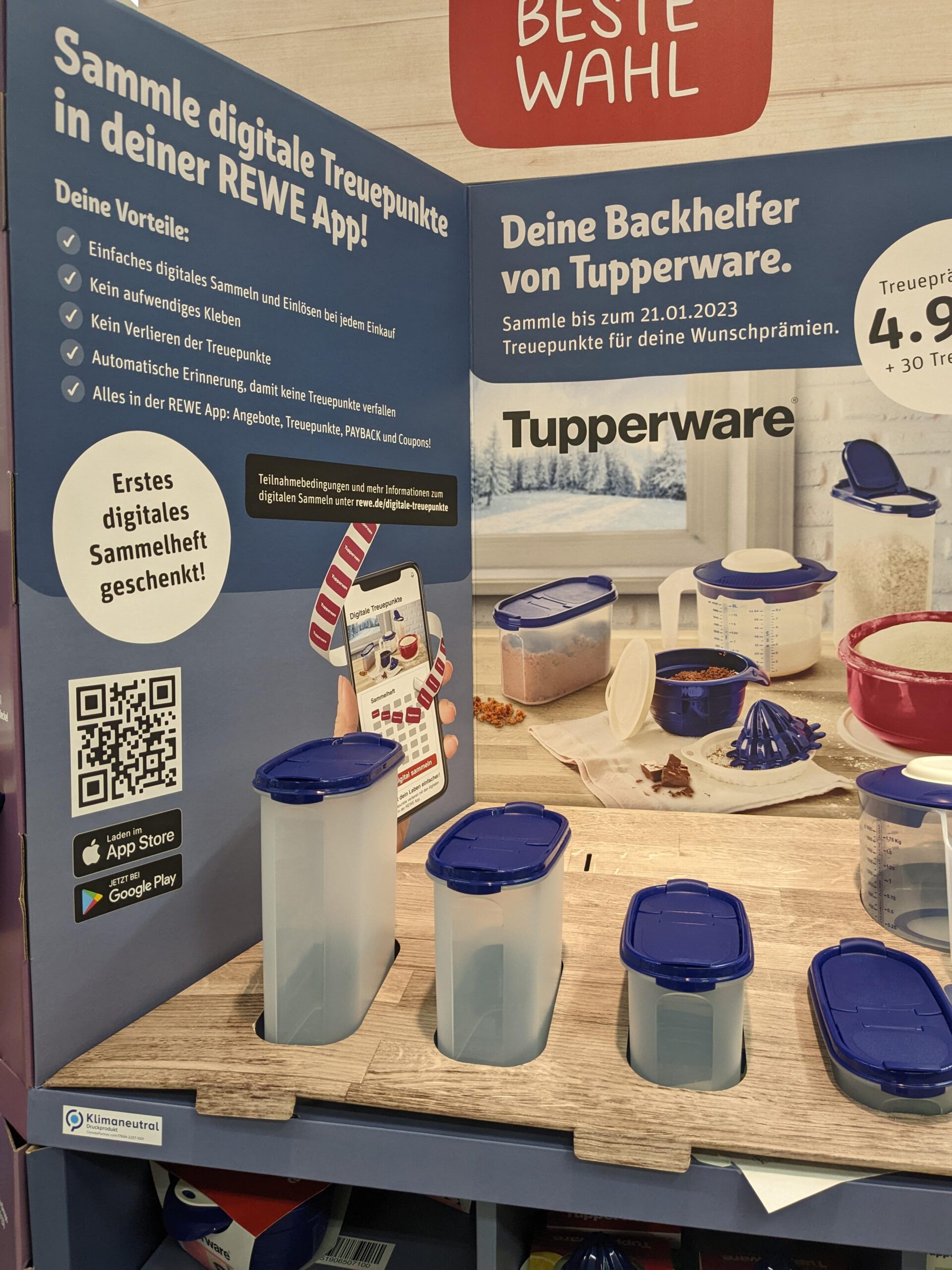 Rewe Treuepunkte: Backprämien von Tupperware