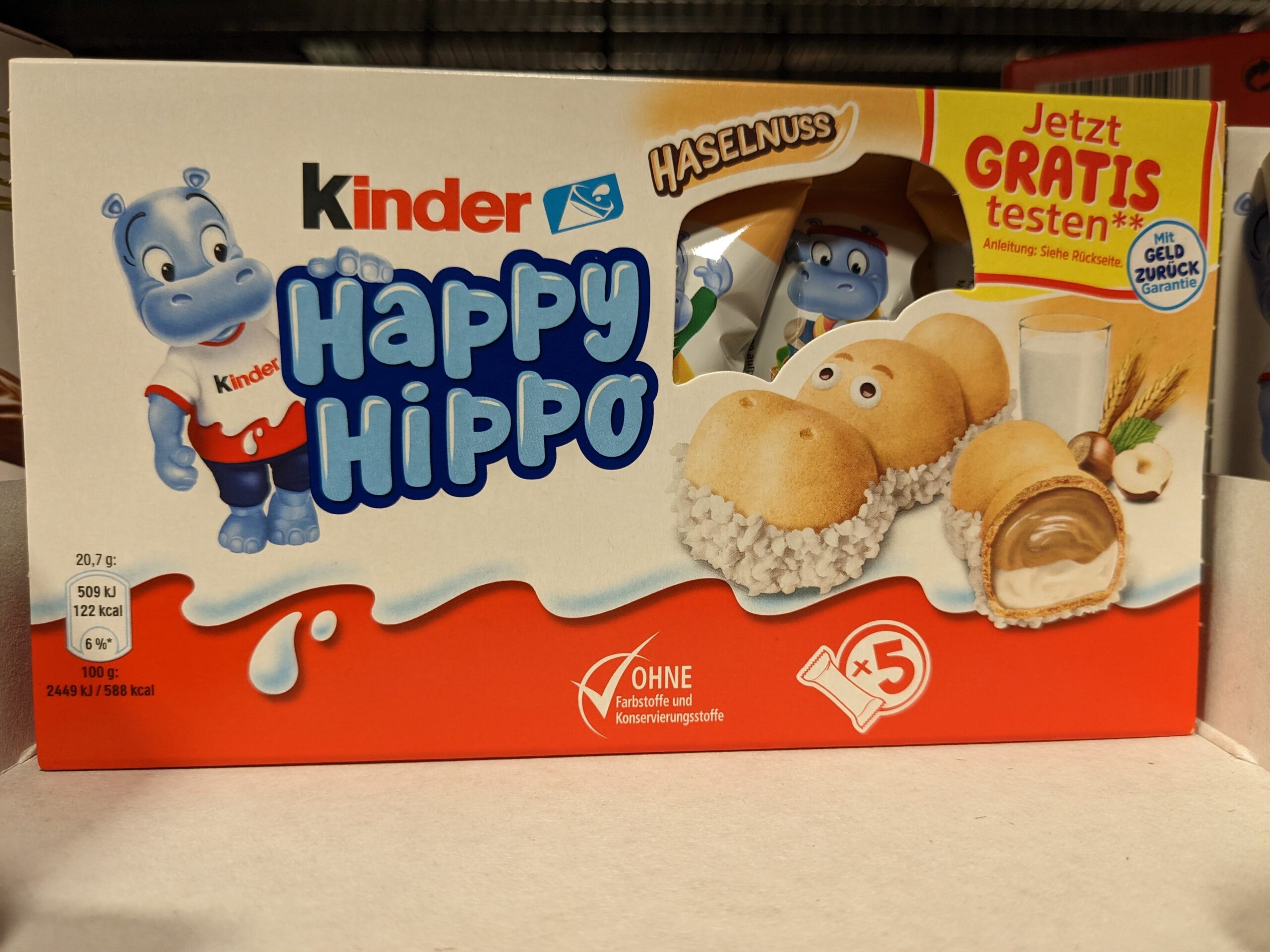 Kinder Happy Hippo gratis testen
