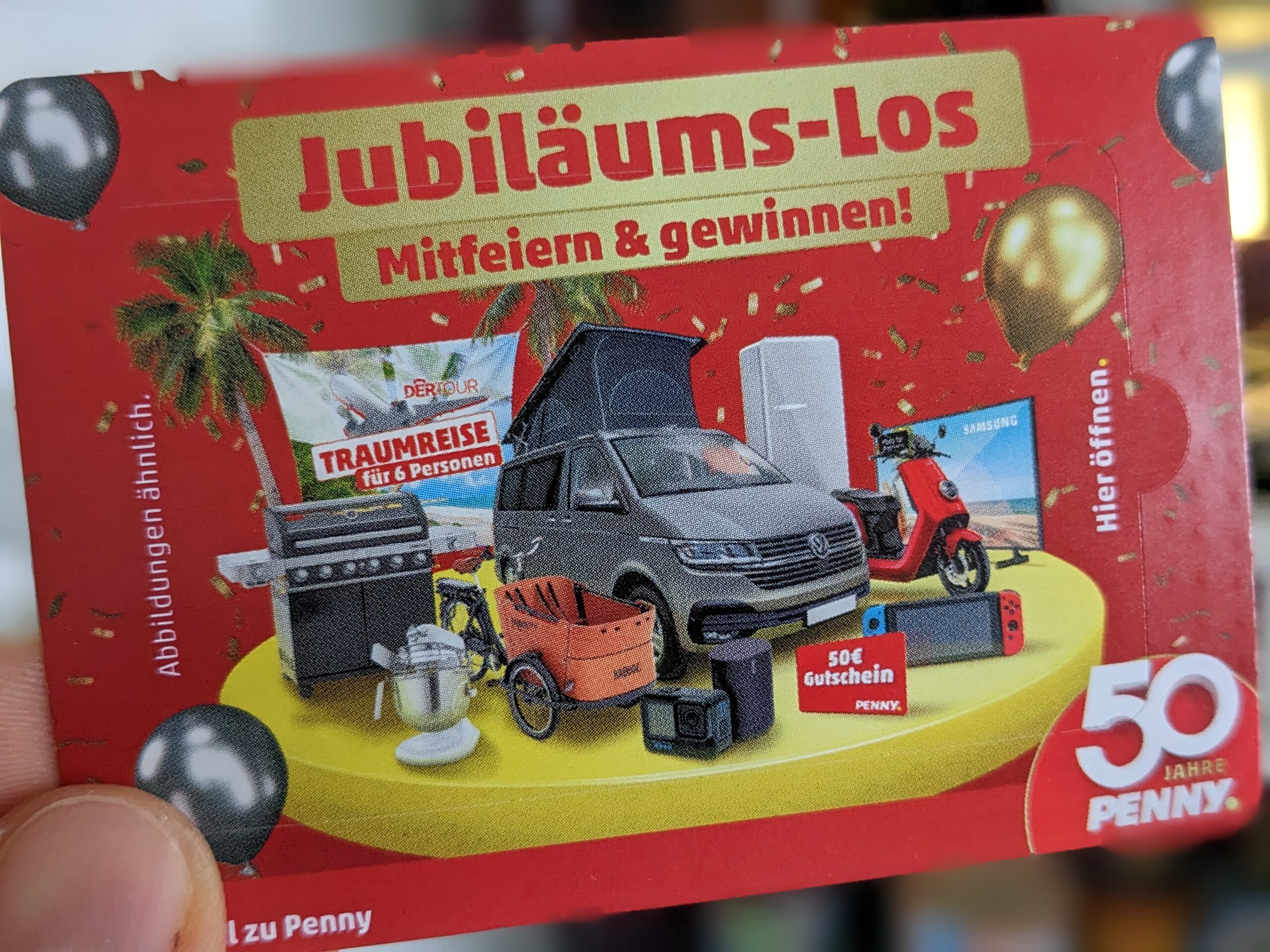 Penny Lose Gewinnspiel: Jubiläumslos Code eingeben