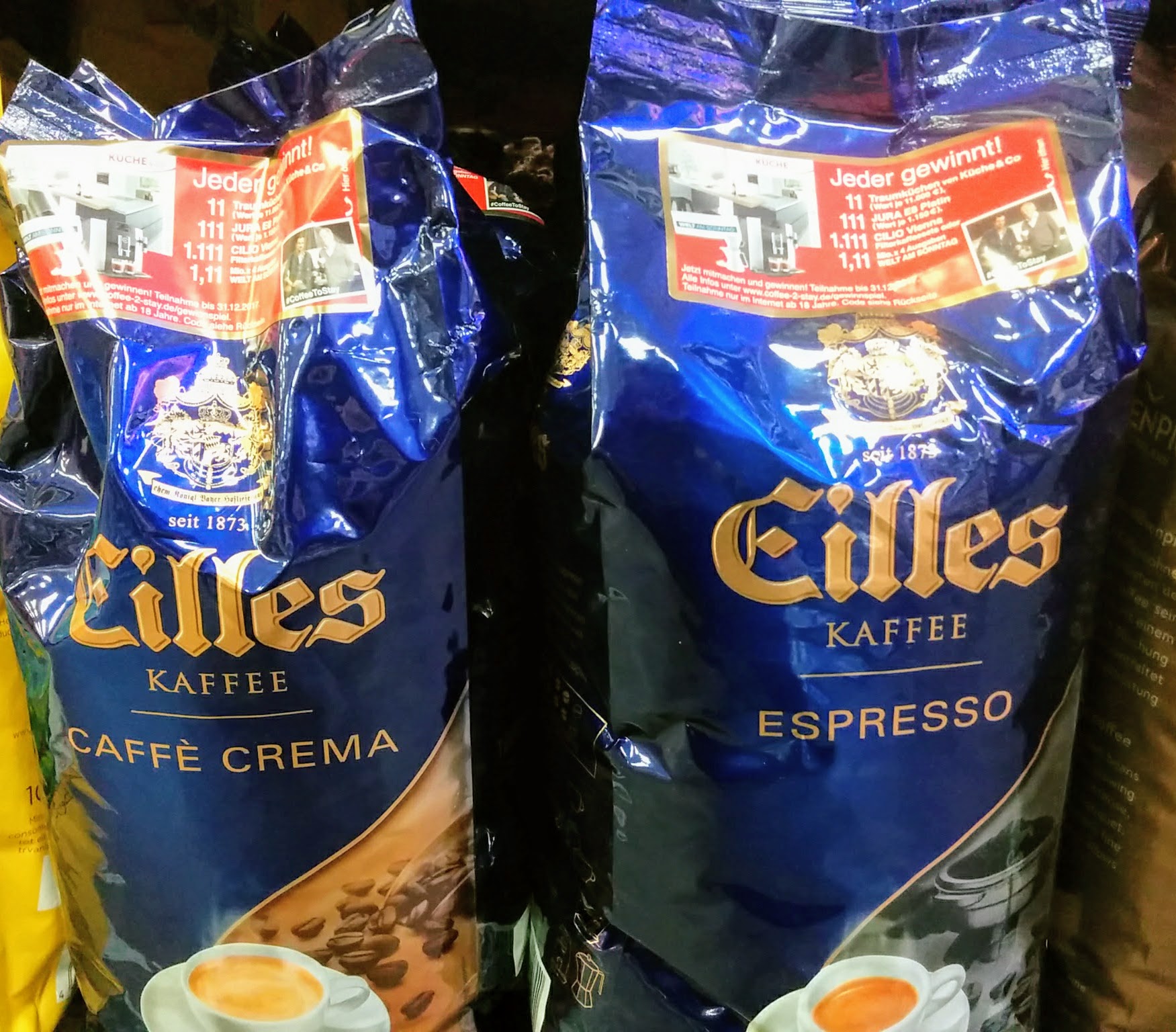 Eilles Kaffee: Code eingeben und gewinnen