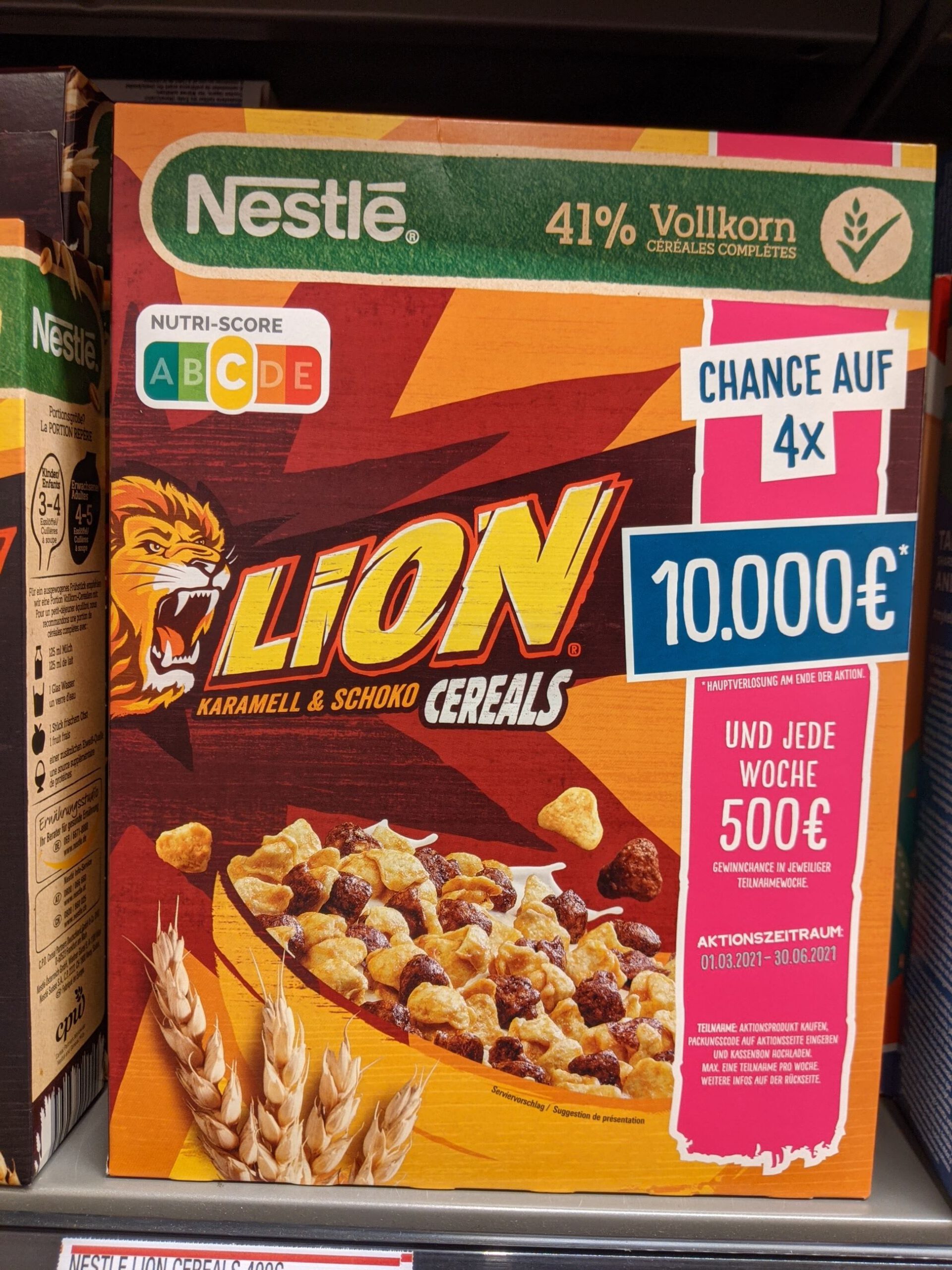 Nestle Cerealien: jede Woche 500 Euro gewinnen - Code eingeben