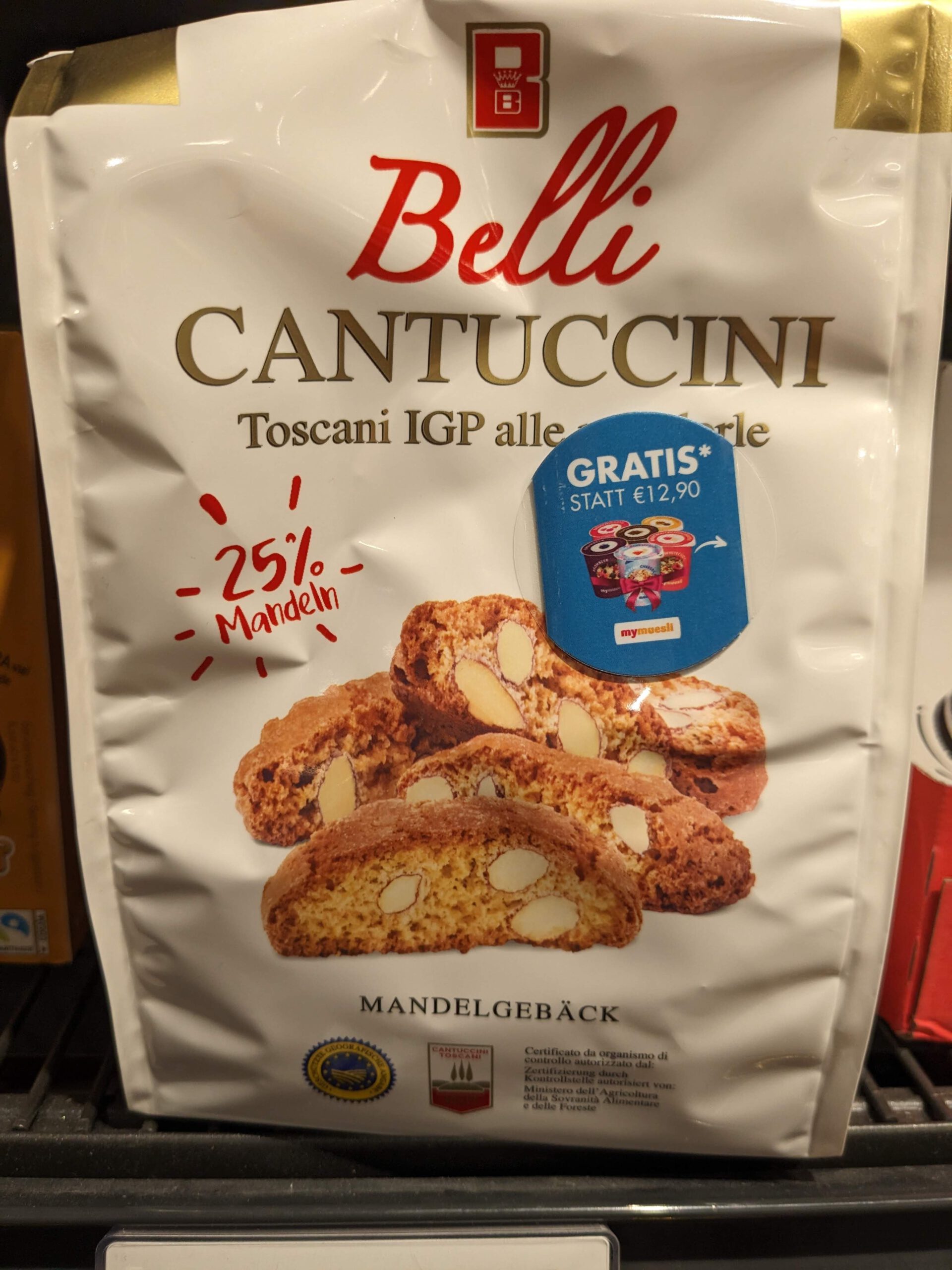 Belli Cantuccini: Mymuesli Probierpaket gratis