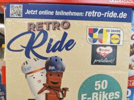 Lidl und Ferrero Retro Ride: E-Bikes und Zauberwürfel gewinnen