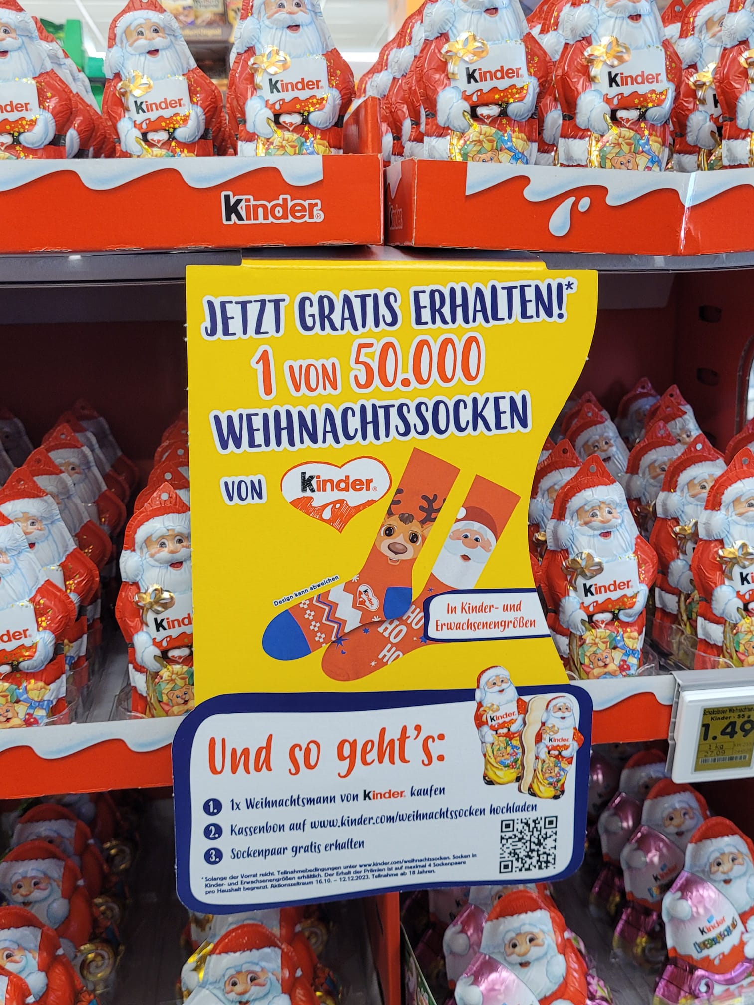 Ferrero Kinder: Weihnachtssocken gewinnen