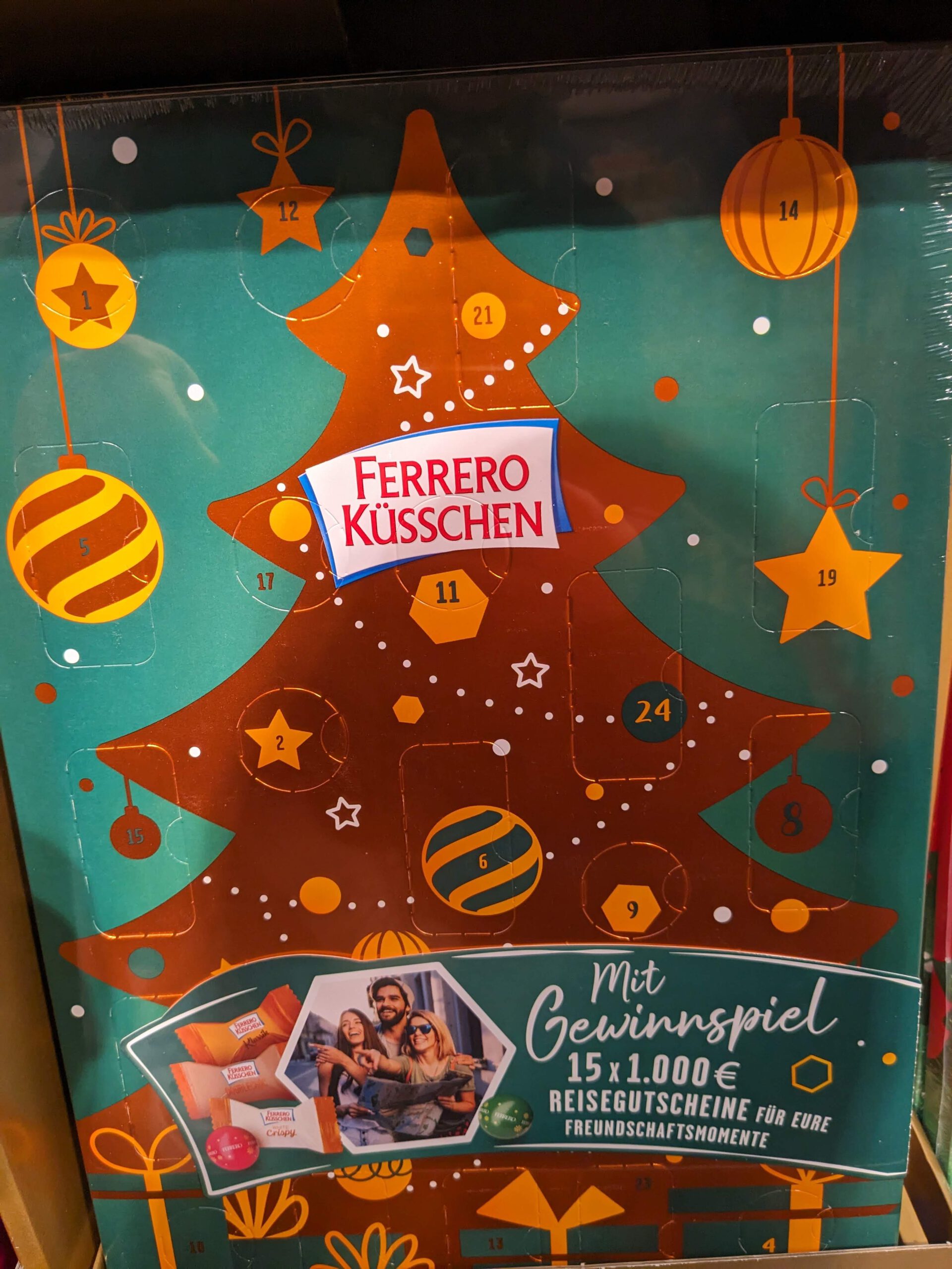 Ferrero Küsschen Adventskalender: Türchen öffnen, Reisegutschein gewinnen