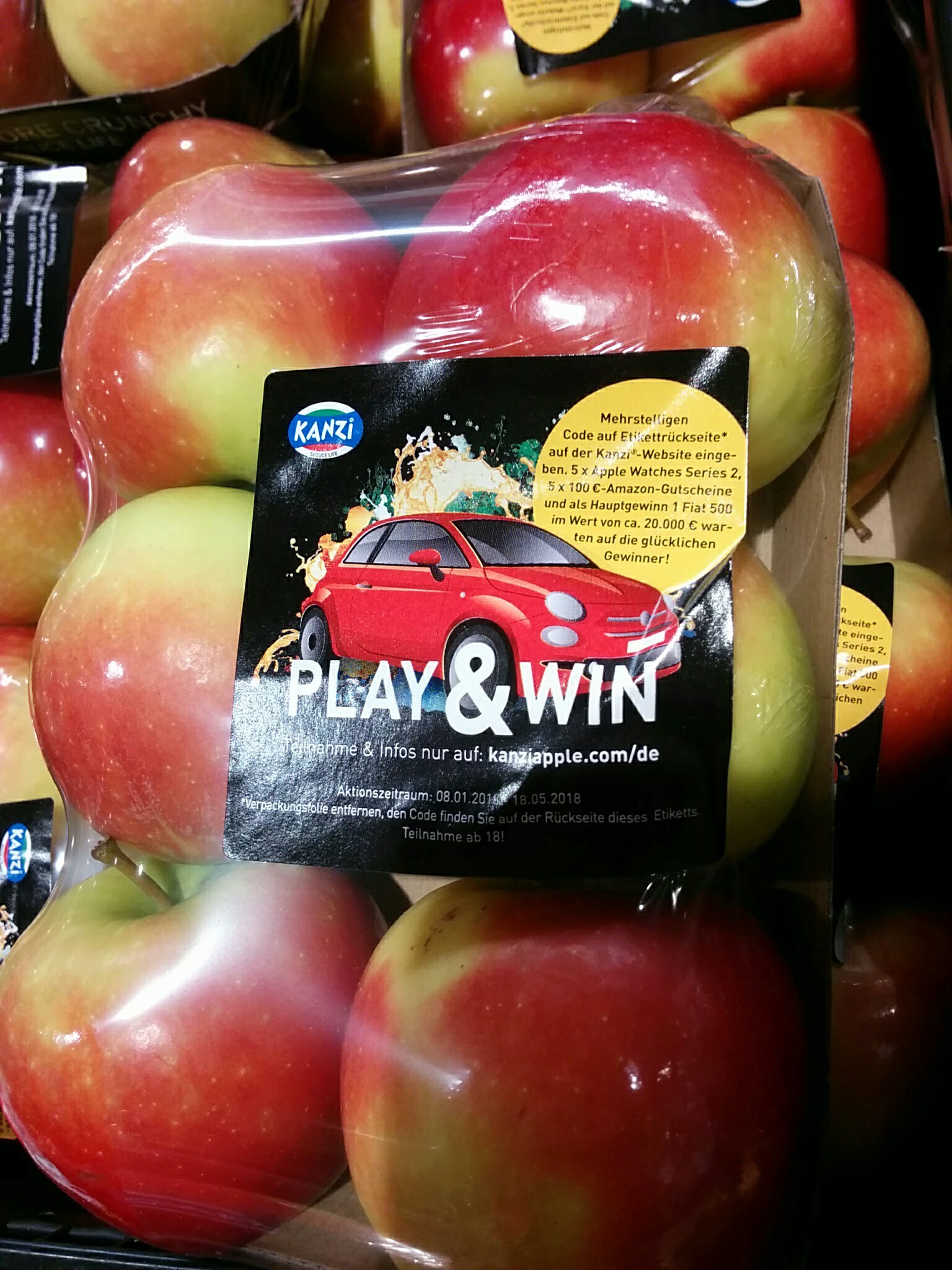 Kanzi Äpfel Gewinnspiel: Einkauf erstattet