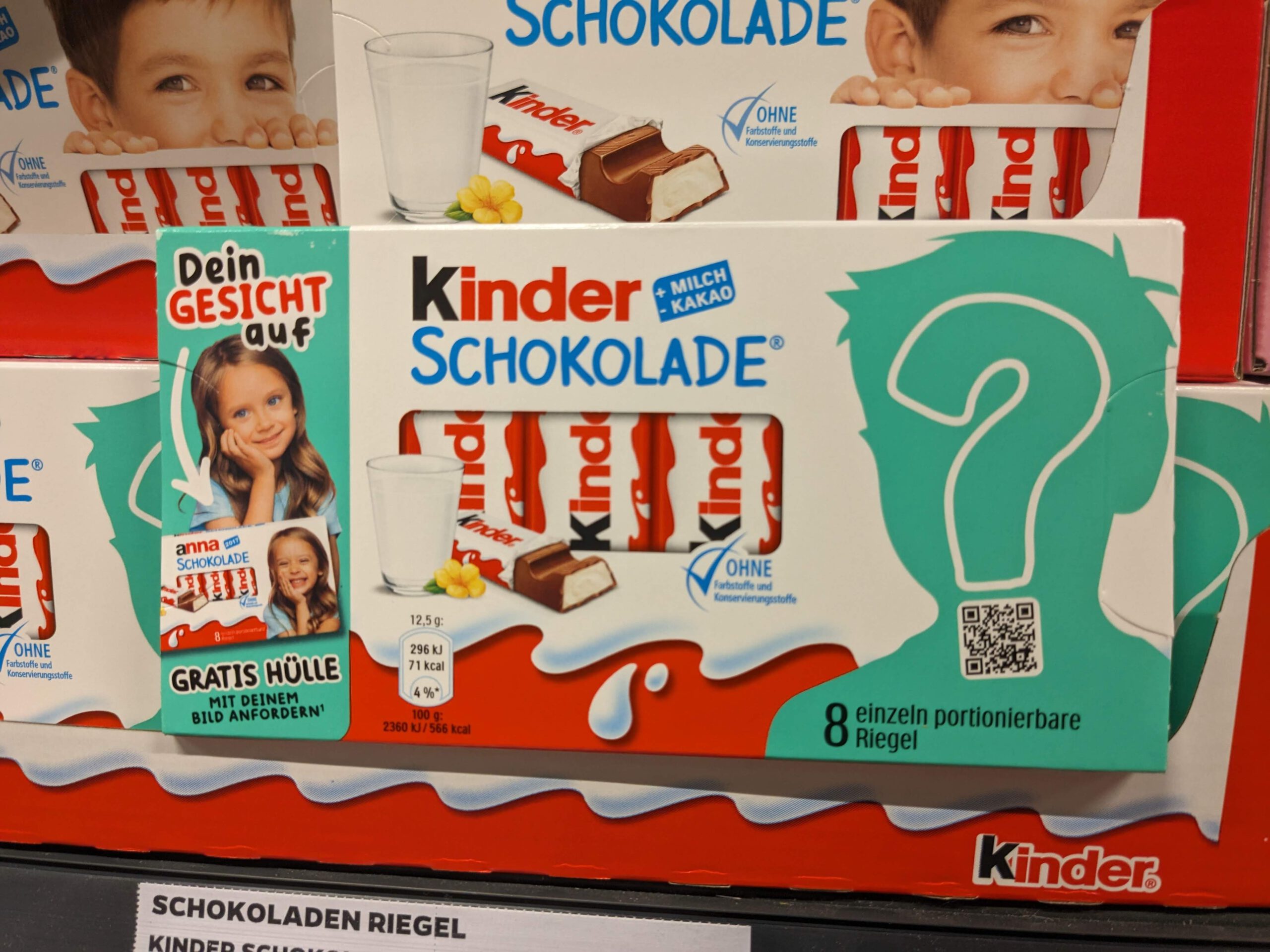 Kinder Schokolade: Hülle mit Foto gratis