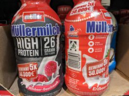 Finde das Muuh 2024: Vielleicht sind dies zwei muhende Flaschen Müllermilch?