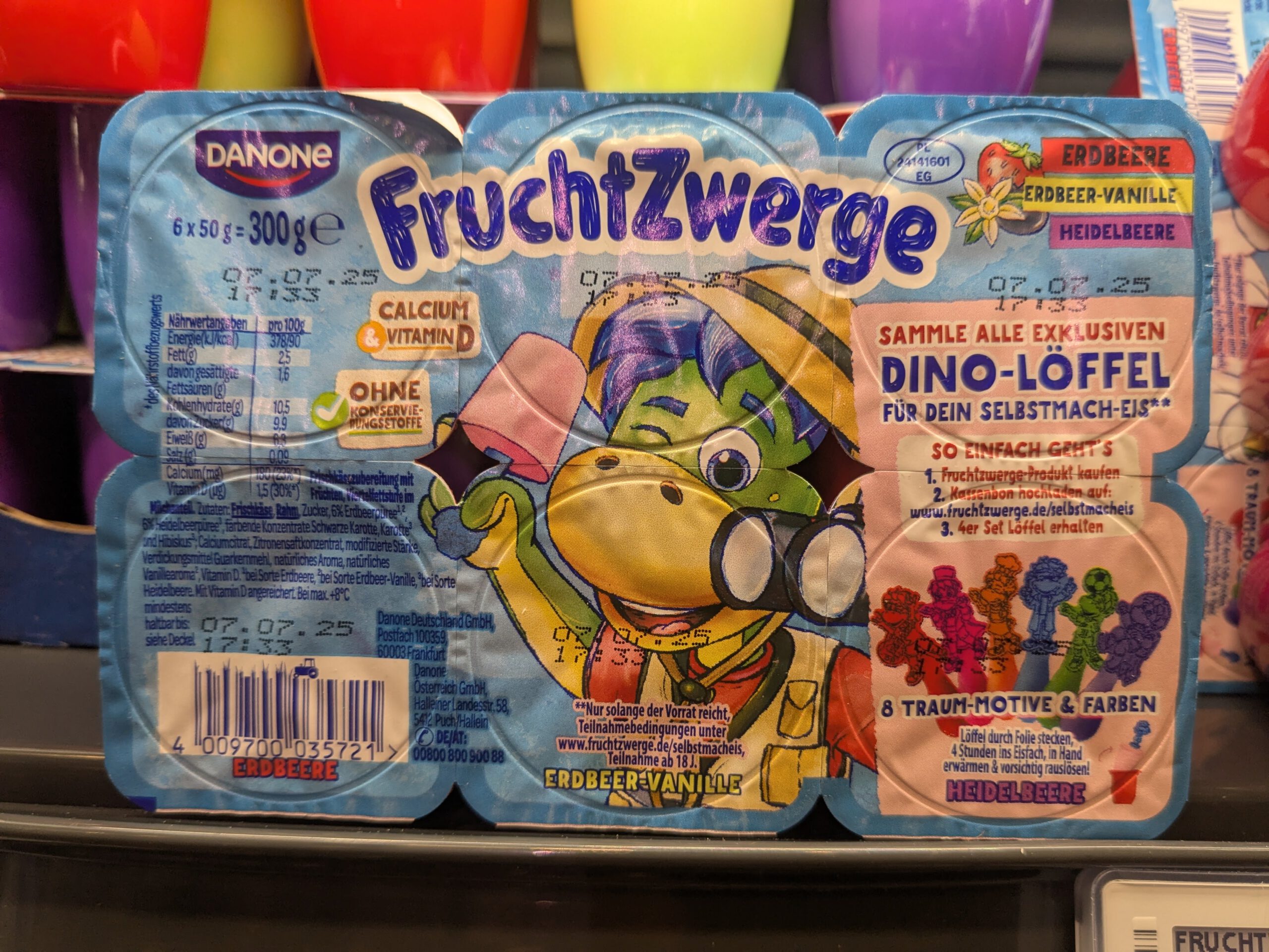 Fruchtzwerge: Dinolöffel gratis Fruchtzwerge: Dinolöffel gratis