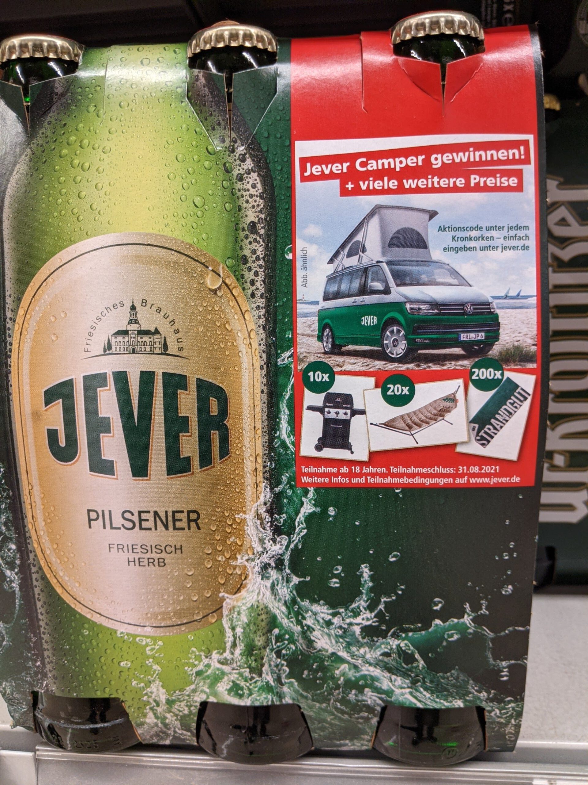 Jever Code Gewinnspiel: Campervan gewinnen - Jetzt Code eingeben