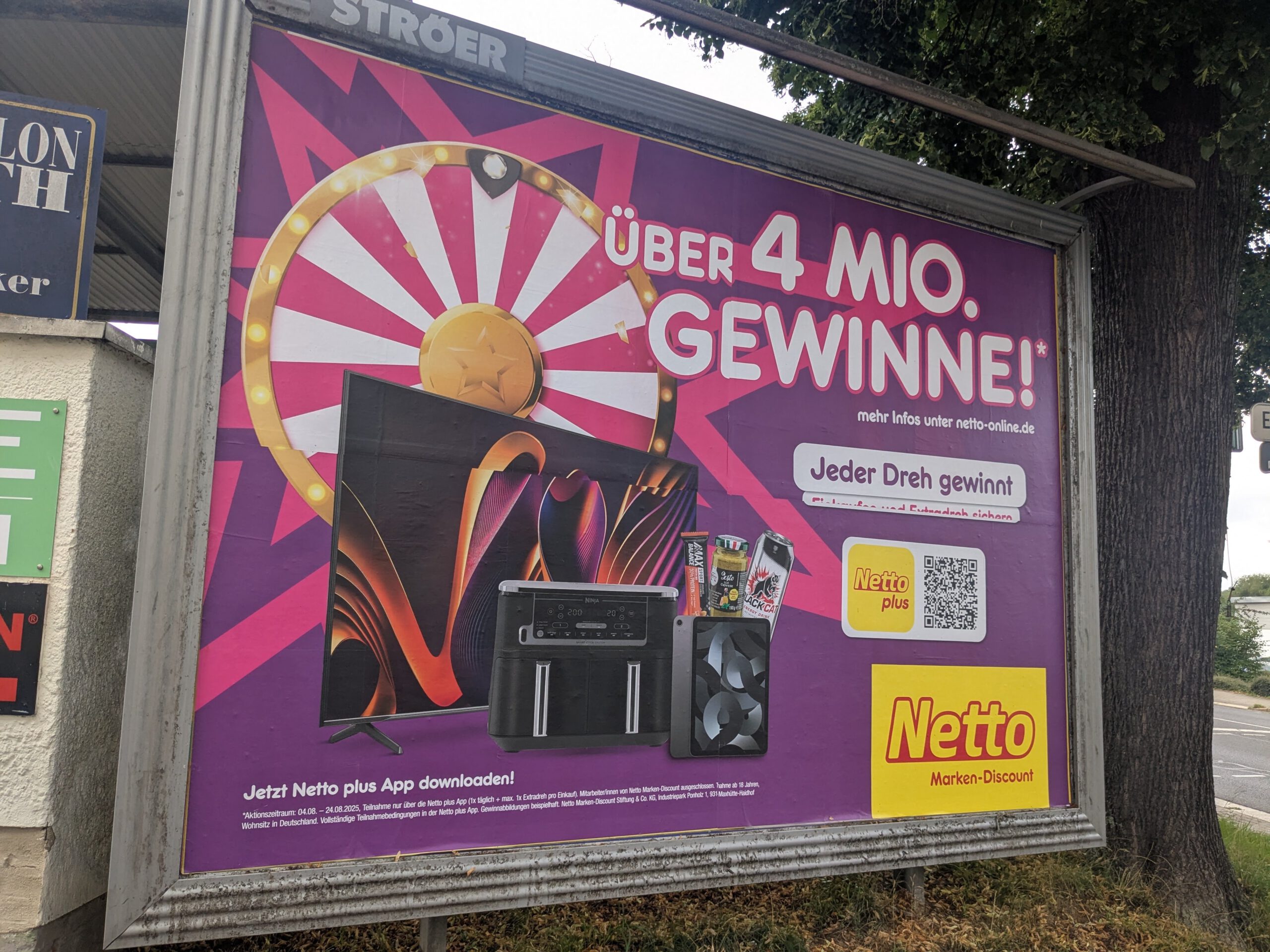 Netto Glücksrad: vier Millionen Gewinne sichern mit der Netto-App