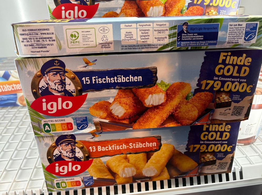 Iglo Goldschatz Gewinnspiel: Gold finden für insgesamt 179.000 Euro