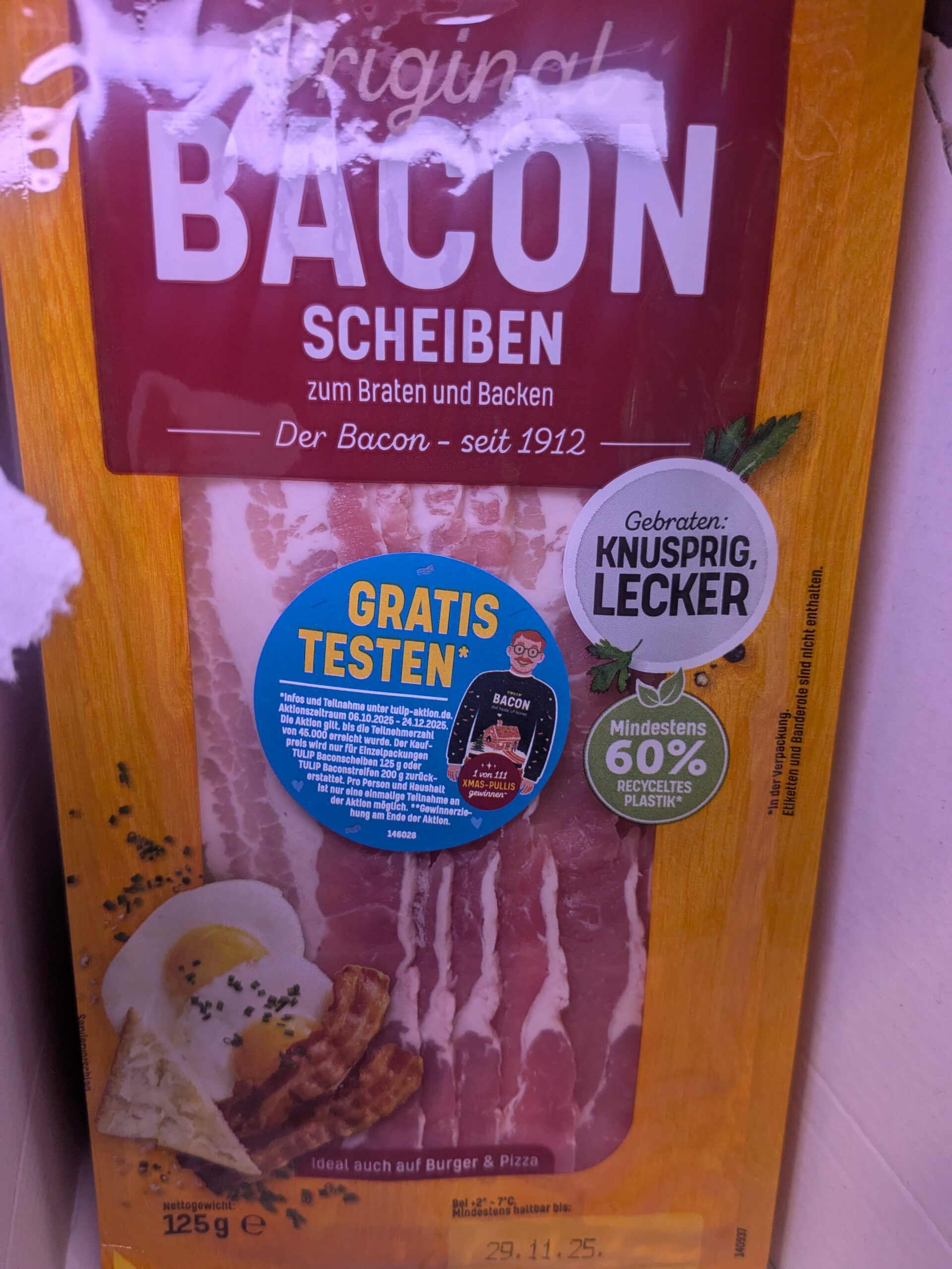 Tulip Bacon gratis testen - Xmas-Pulli gewinnen Tulip Bacon gratis testen - Xmas-Pulli gewinnen